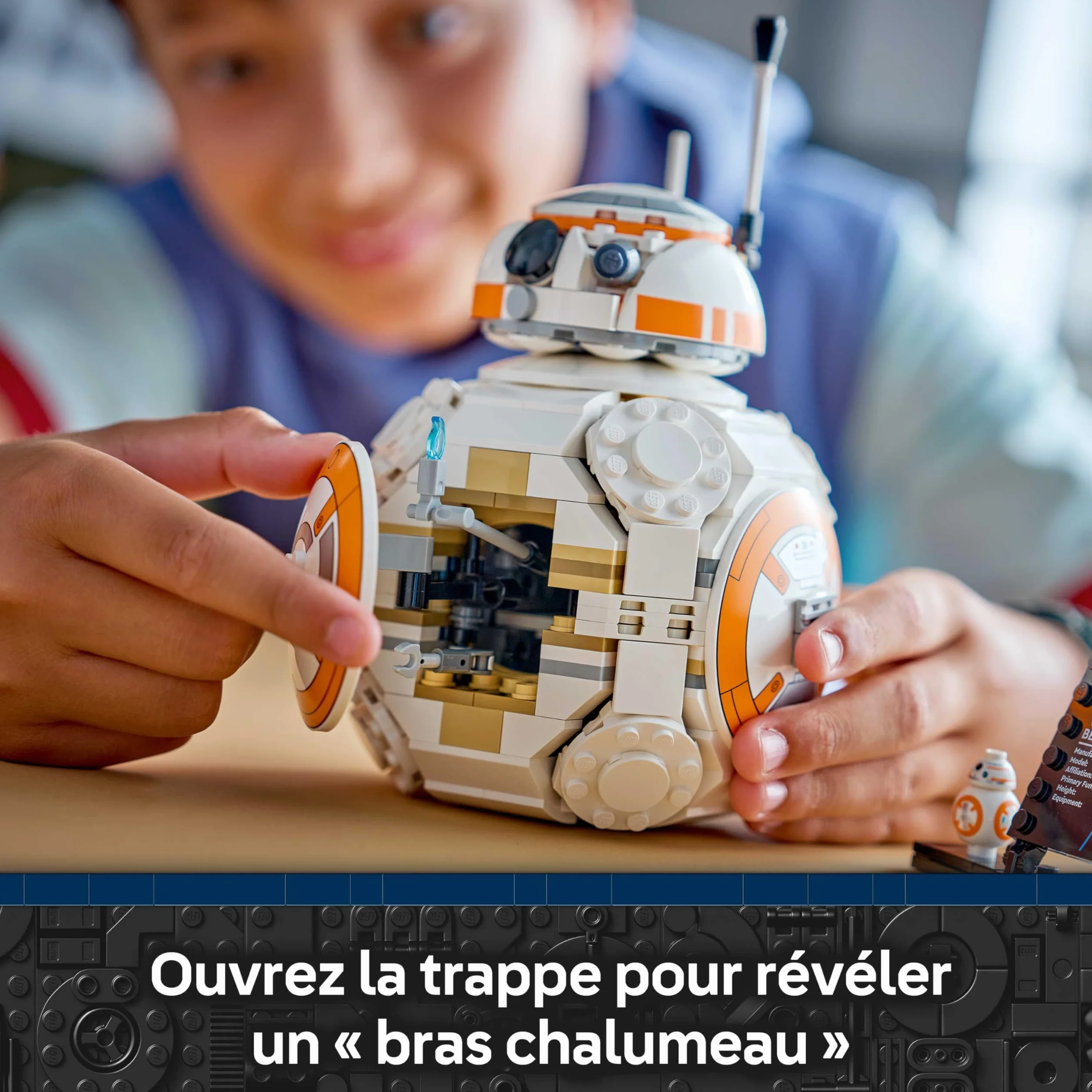 LEGO Star Wars 75452 Droïde Astromécano BB-8 Maquette Figurine Droïde Jouet Construction Tête Pivotante Roue