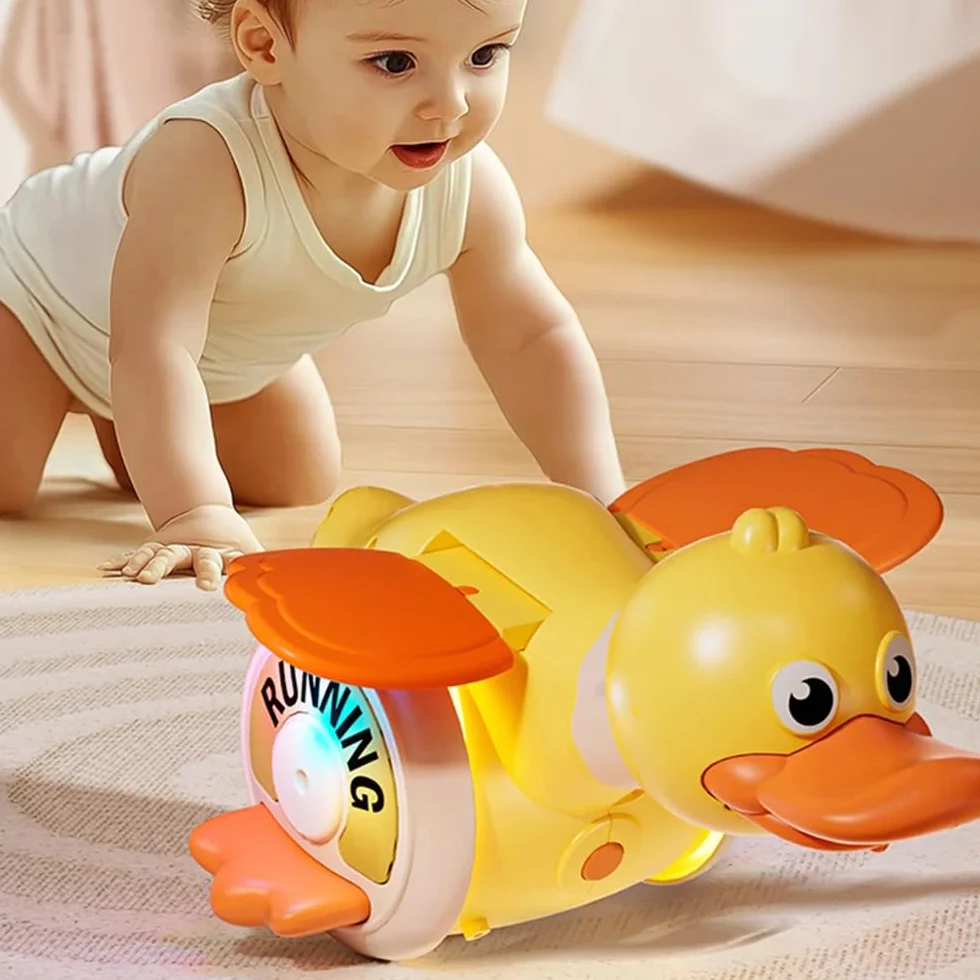 Jouet Canard Rampant avec Musique, Danse et Lumière, Rechargeable USB, pour Bébés 1-4 Ans