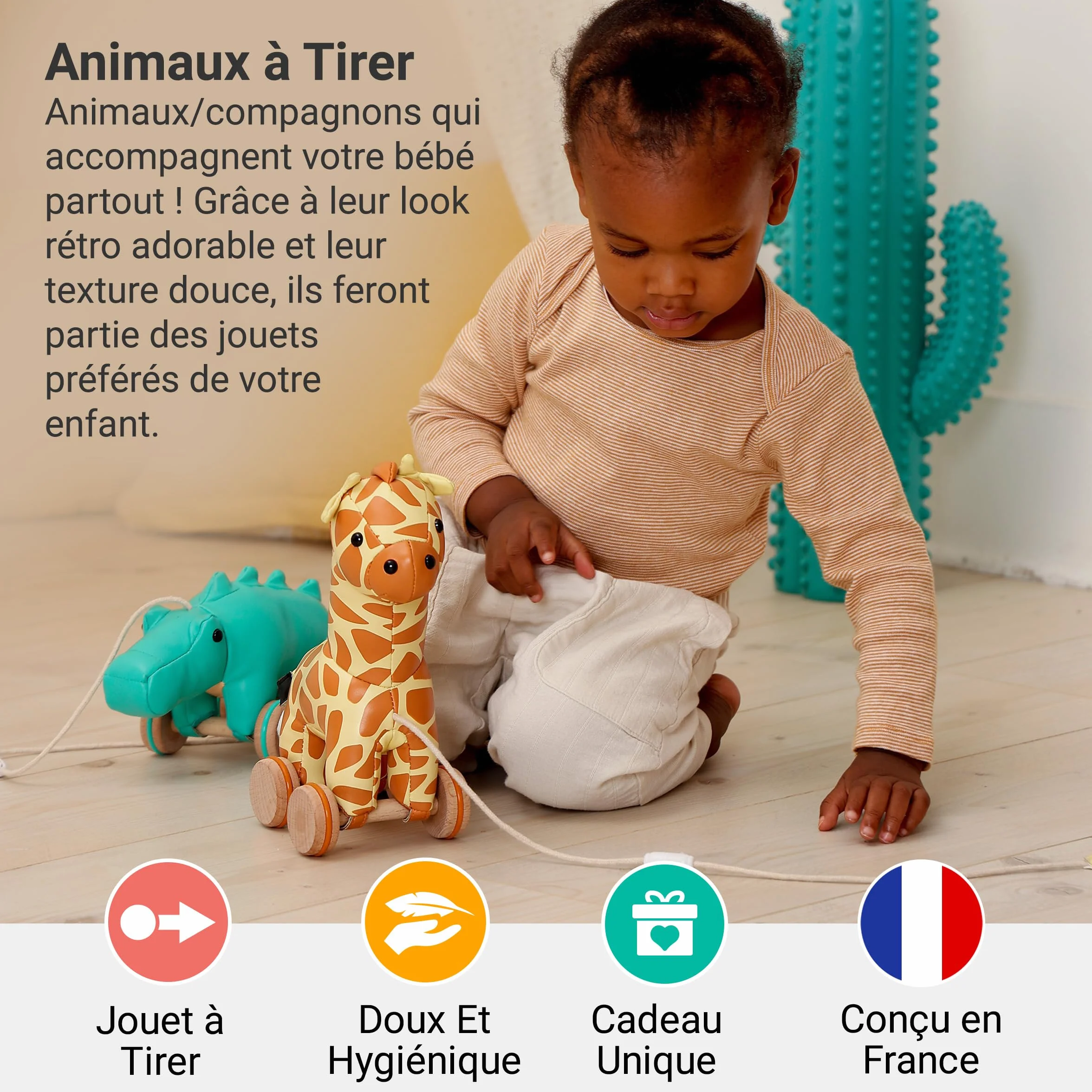 Little Big Friends Pull Along Friends Gina The Giraffe Pull Toy for Baby