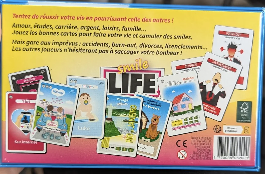 Blackrock Games Smile Life Jeu d'ambiance dès 12 Ans 2 à 6 Joueurs