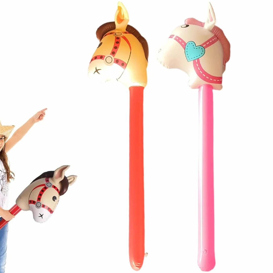 Cheval gonflable 94 cm pour enfants décoration fête anniversaire Noël rouge rose