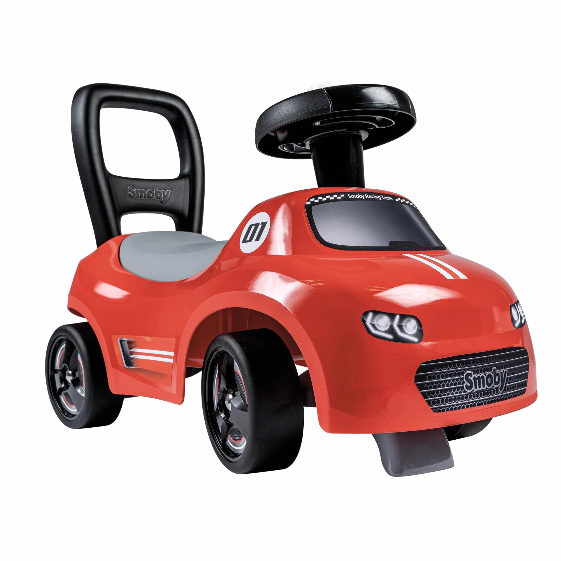 Smoby Porteur Auto Rouge Trotteur Volant Directionnel Coffre à Jouets 10 Mois Fabrication Française