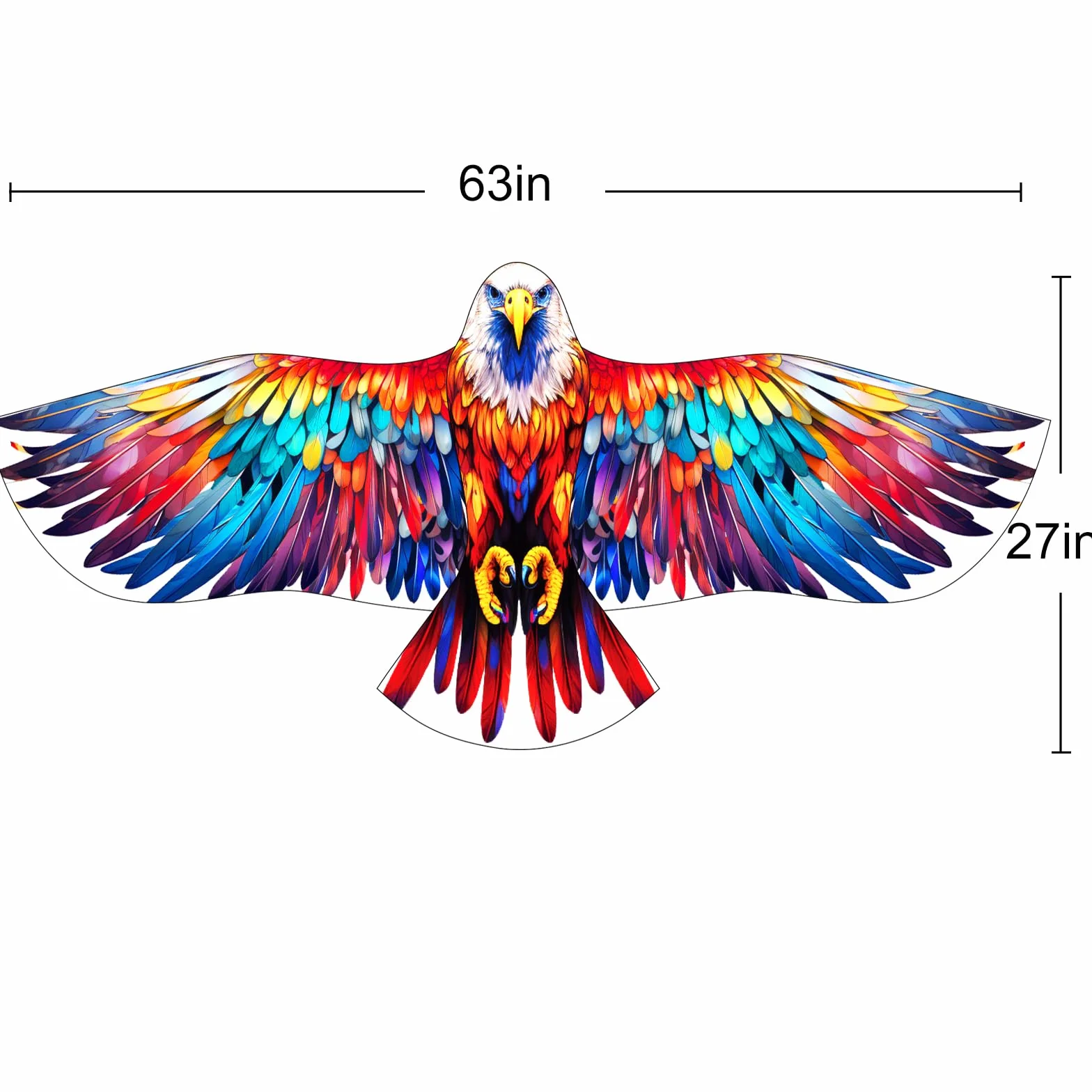 Cerf-Volant D’Aigle Coloré pour Enfants et Adultes, Facile à Voler, Conception de Structure Unique