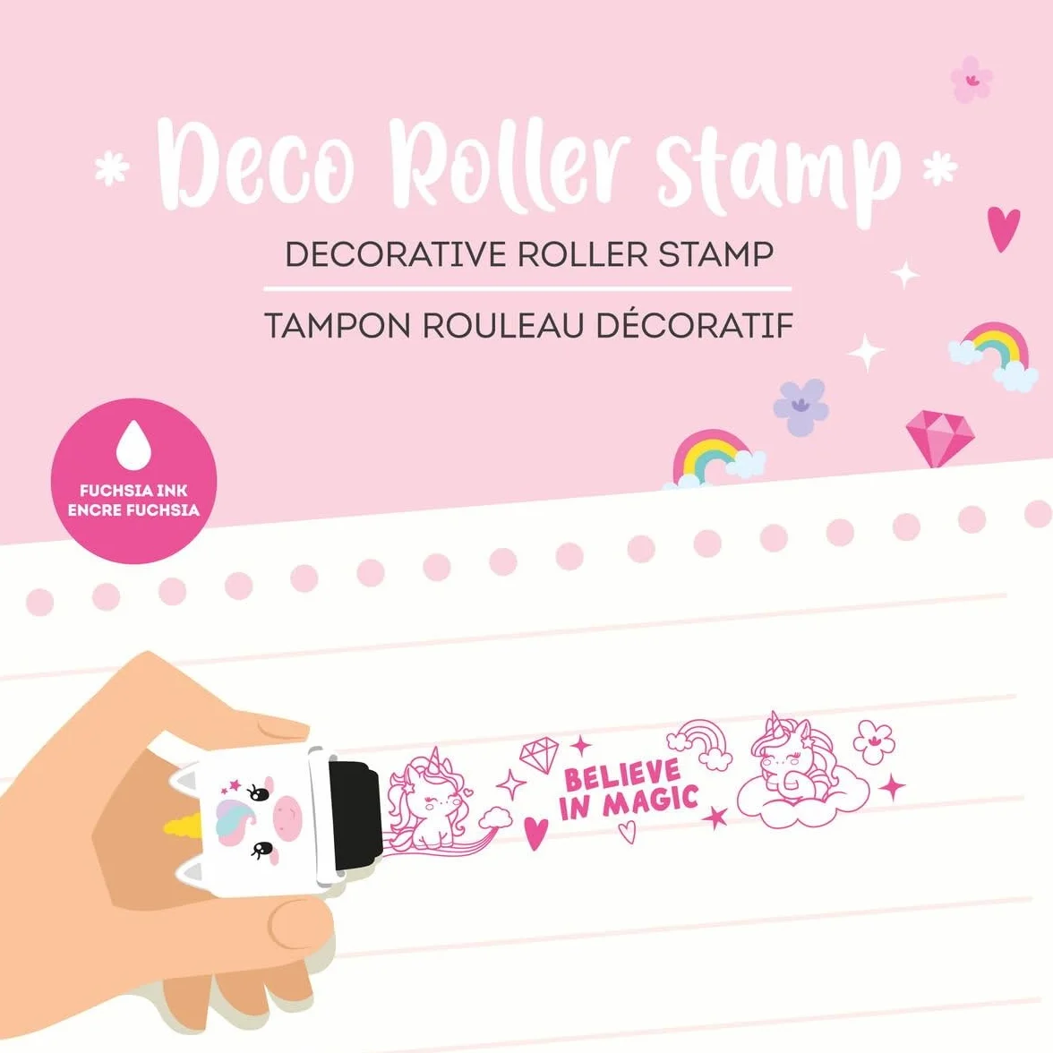 Legami Tampon décoratif à rouleaux Licorne Roller Stamp