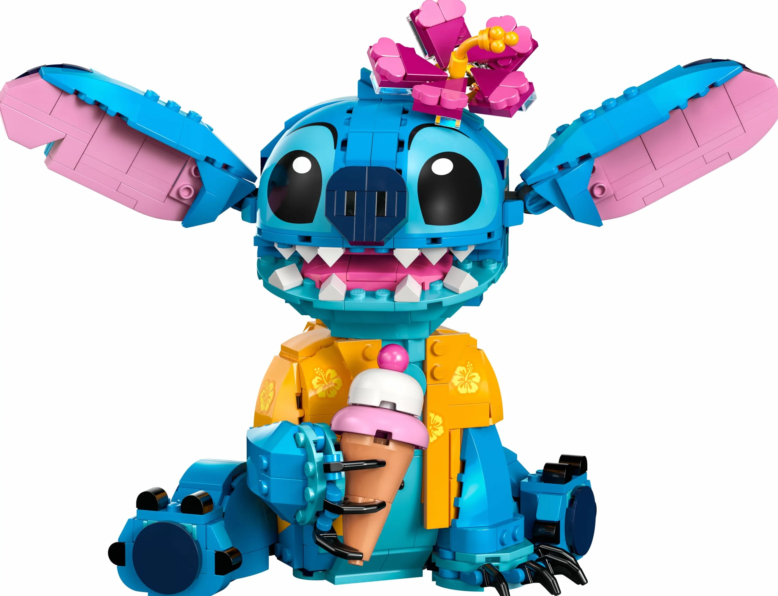 LEGO Disney Stitch 43249 Jouet de Construction Figurine à Exposer avec Cornet de Glace & Fleur pour Enfants dès 9 Ans