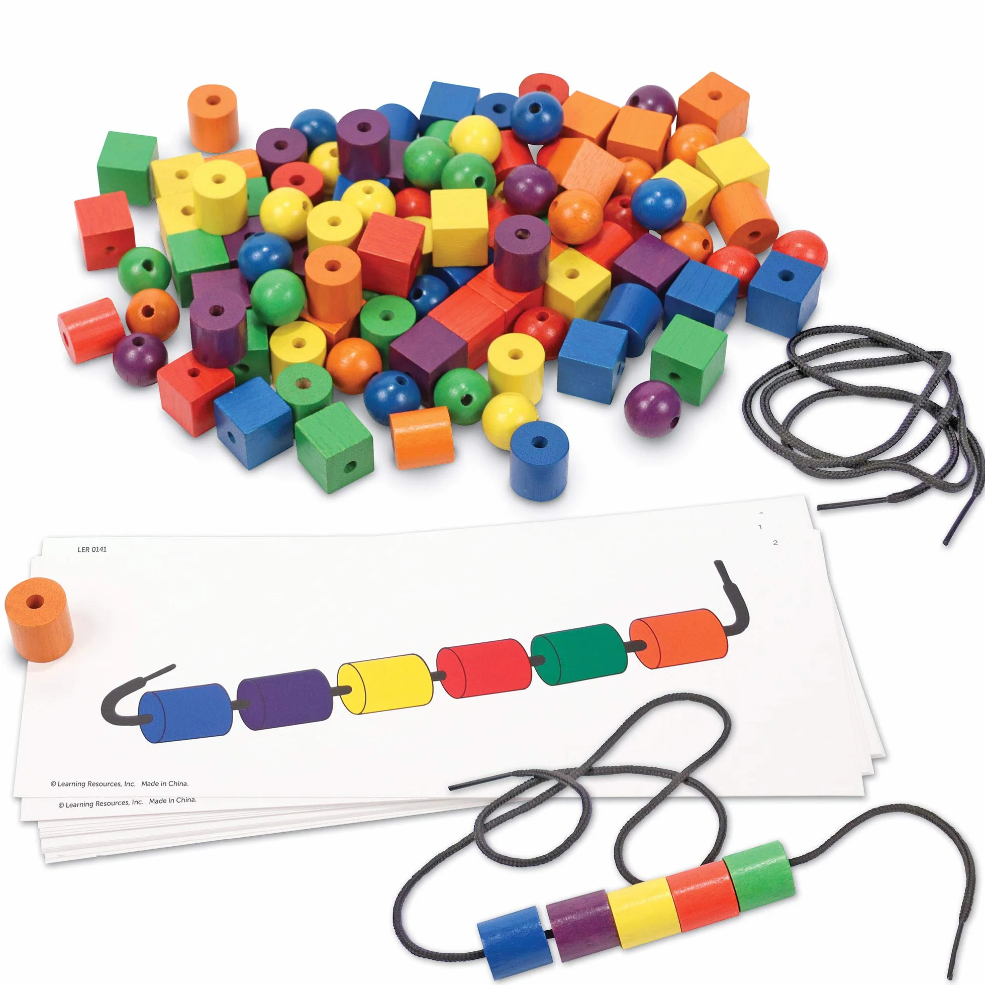 Learning Resources Jeu de Perles et de Cartes de Motifs