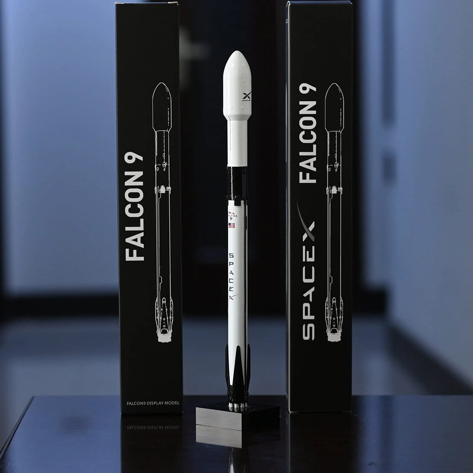 Falcon 9 Fusée Modèle 1:233 Spatial F9 Décoration Bureau