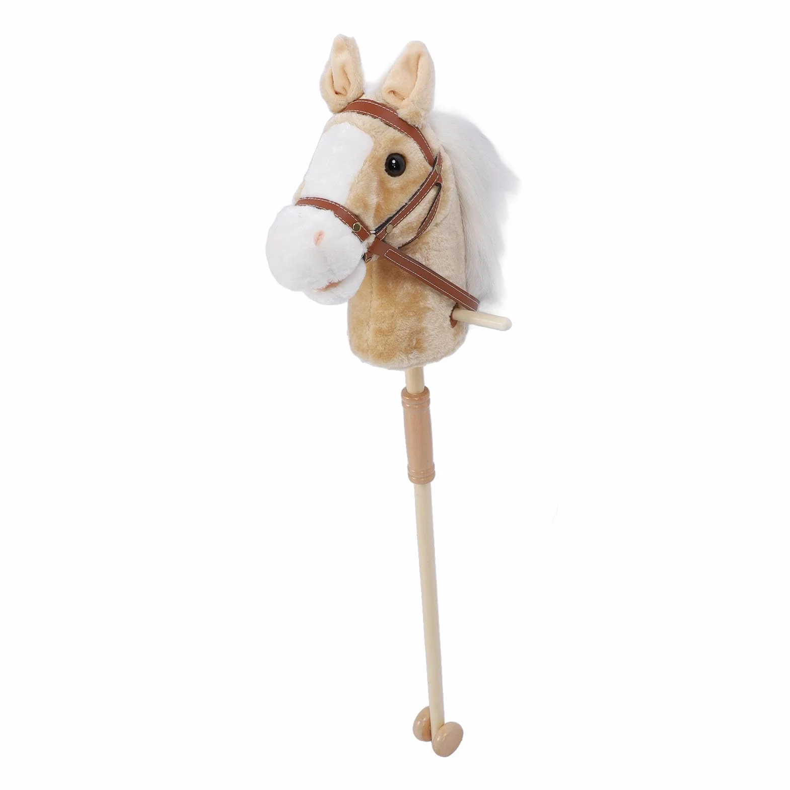 Naroote Jouet Bâton Cheval Tête Extérieure Doux (Jaune)