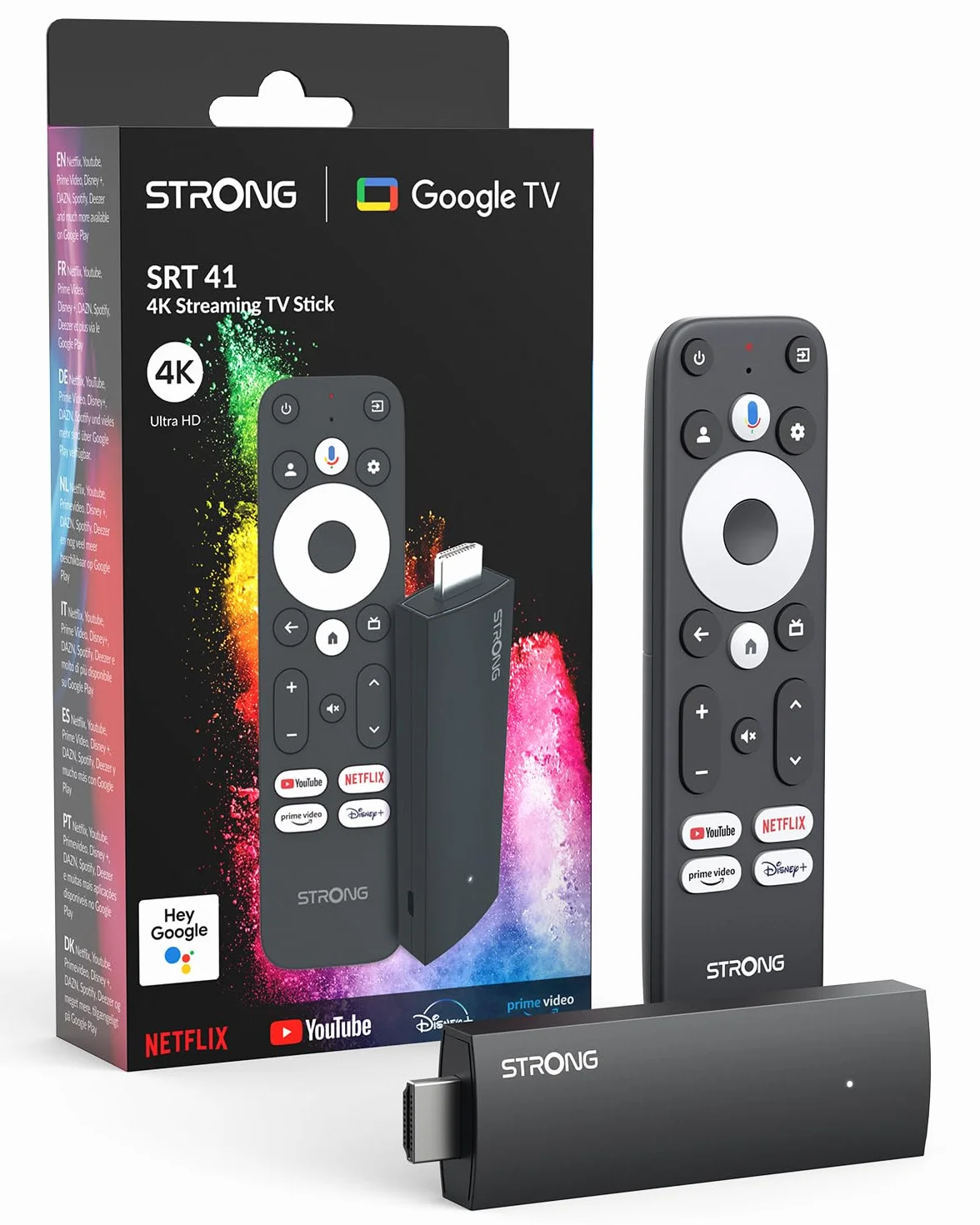 STRONG SRT41 4K UHD Google TV Stick Android 11 WiFi HDR10+ Dolby Audio