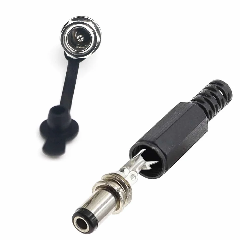 Connecteurs Jack de Prise D'alimentation CC 5,5 mm x 2,1 mm Mâle et Femelle - Lot de 10