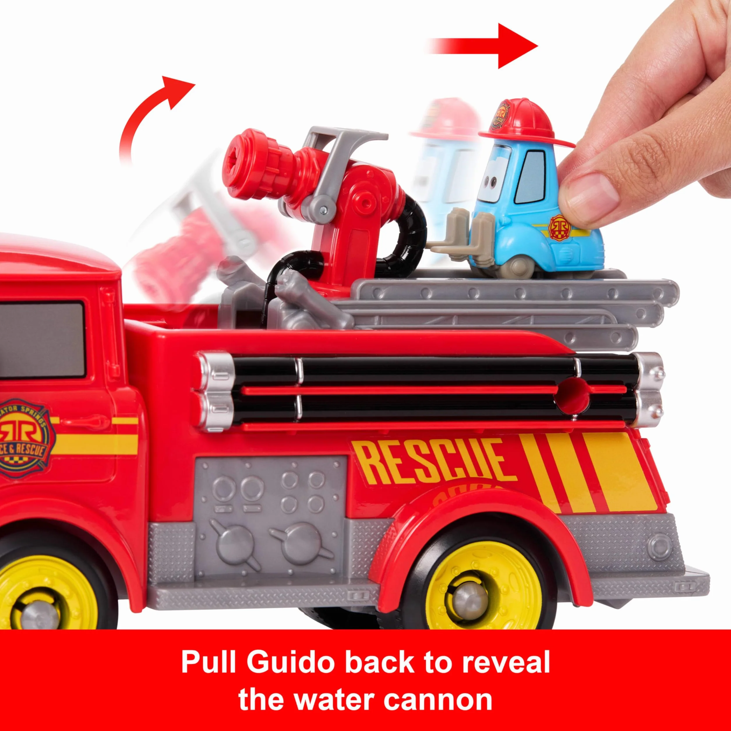 Mattel Cars Camion de Pompier Red & Guido Course Radiator Springs JFL54