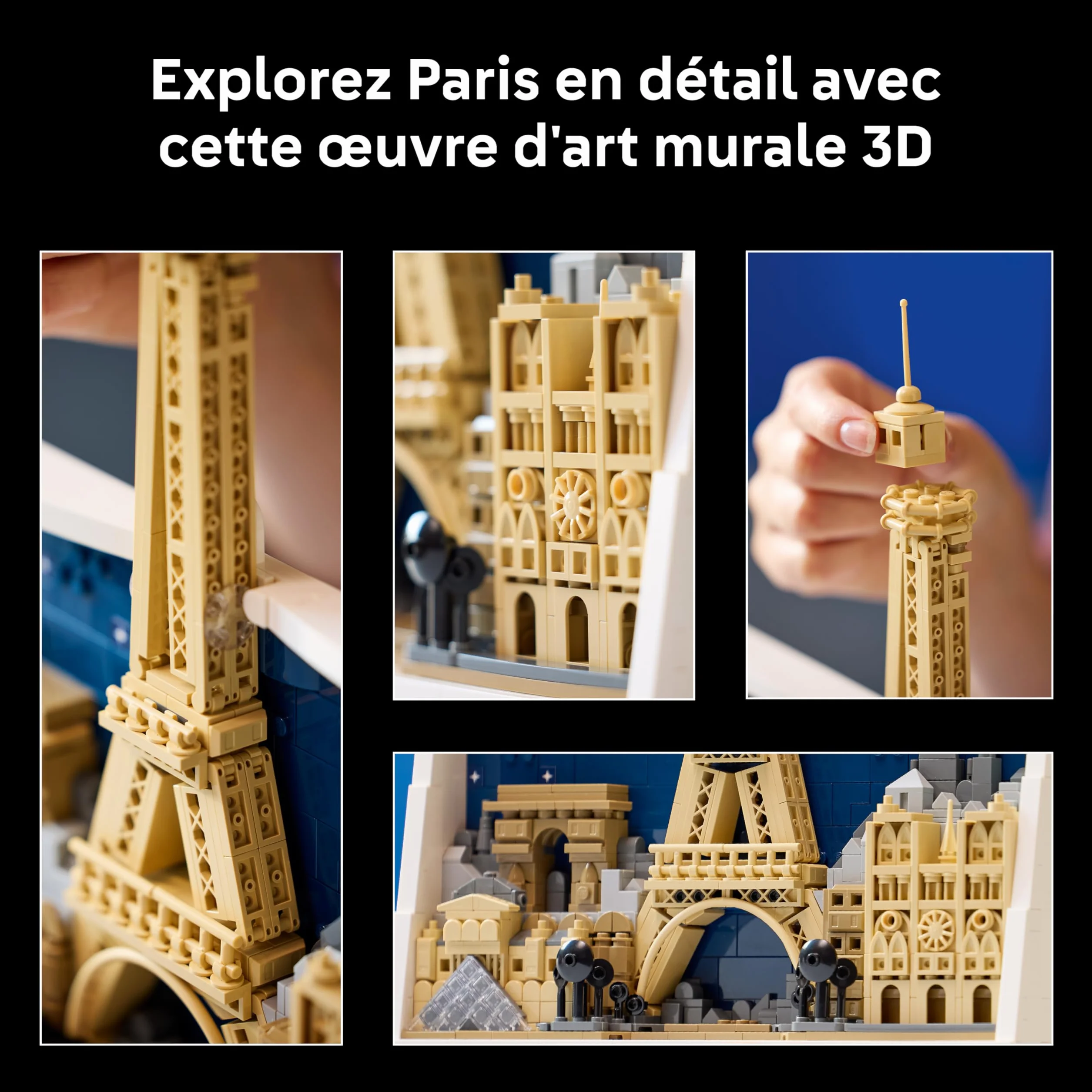 LEGO Architecture Paris 21064 Maquette Miniature Tour Eiffel Monuments Parisiens Décoration Intérieure