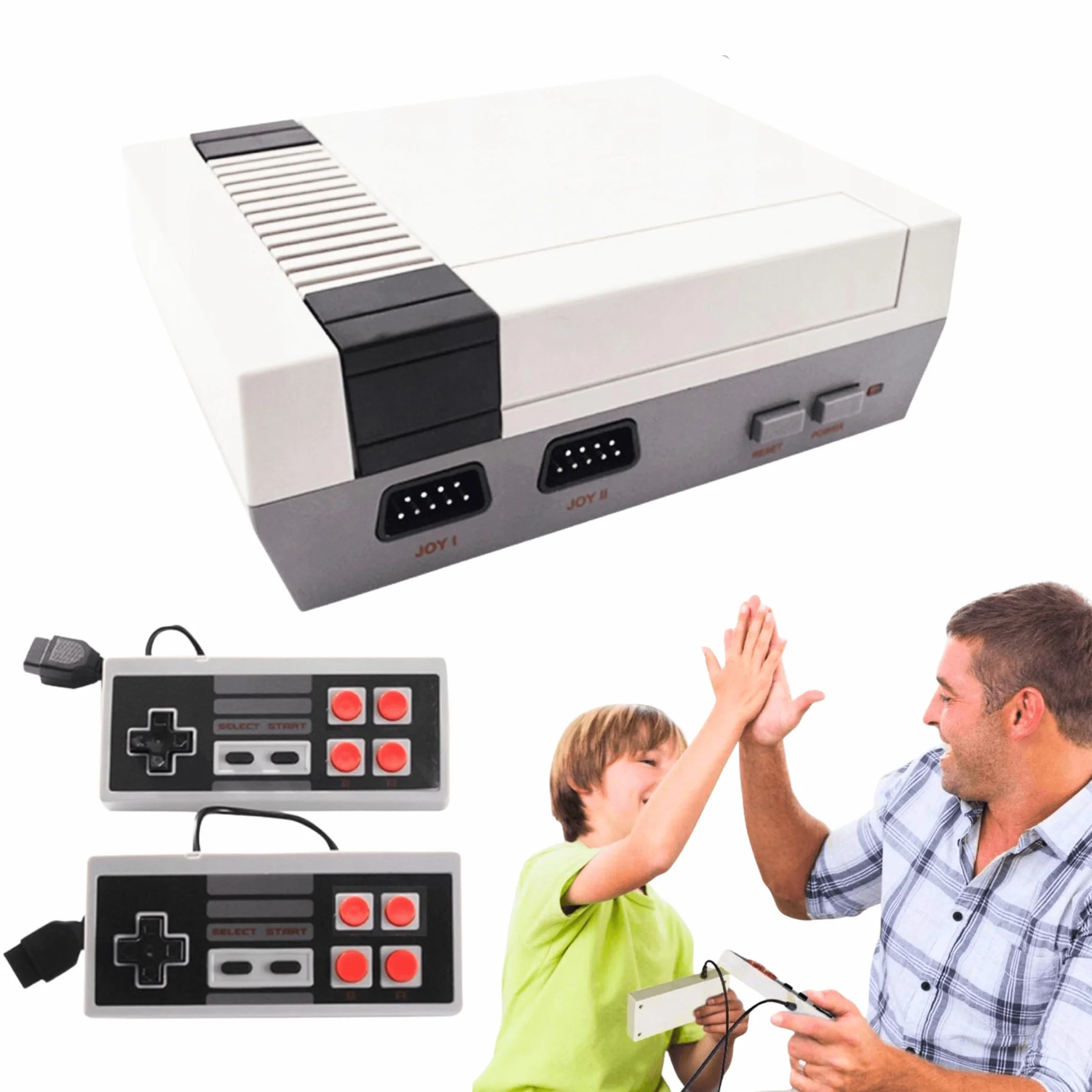 Console TV rétro 620 jeux intégrés 8 bits 2 pads Plug & Play pour enfants adultes