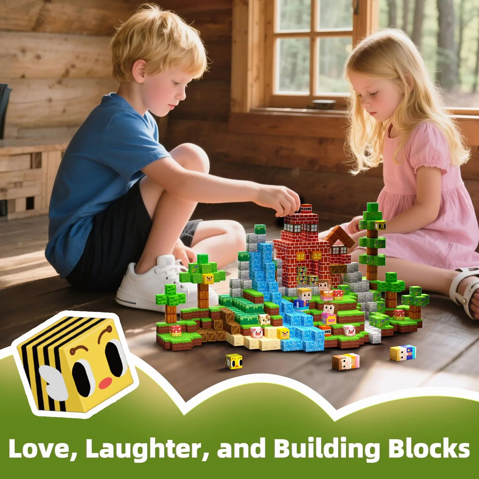 KIDCHEER Bloc Magnétique Enfant 100 Pièces - Jouets de Construction Éducatif pour Garçons et Filles 3-10 Ans