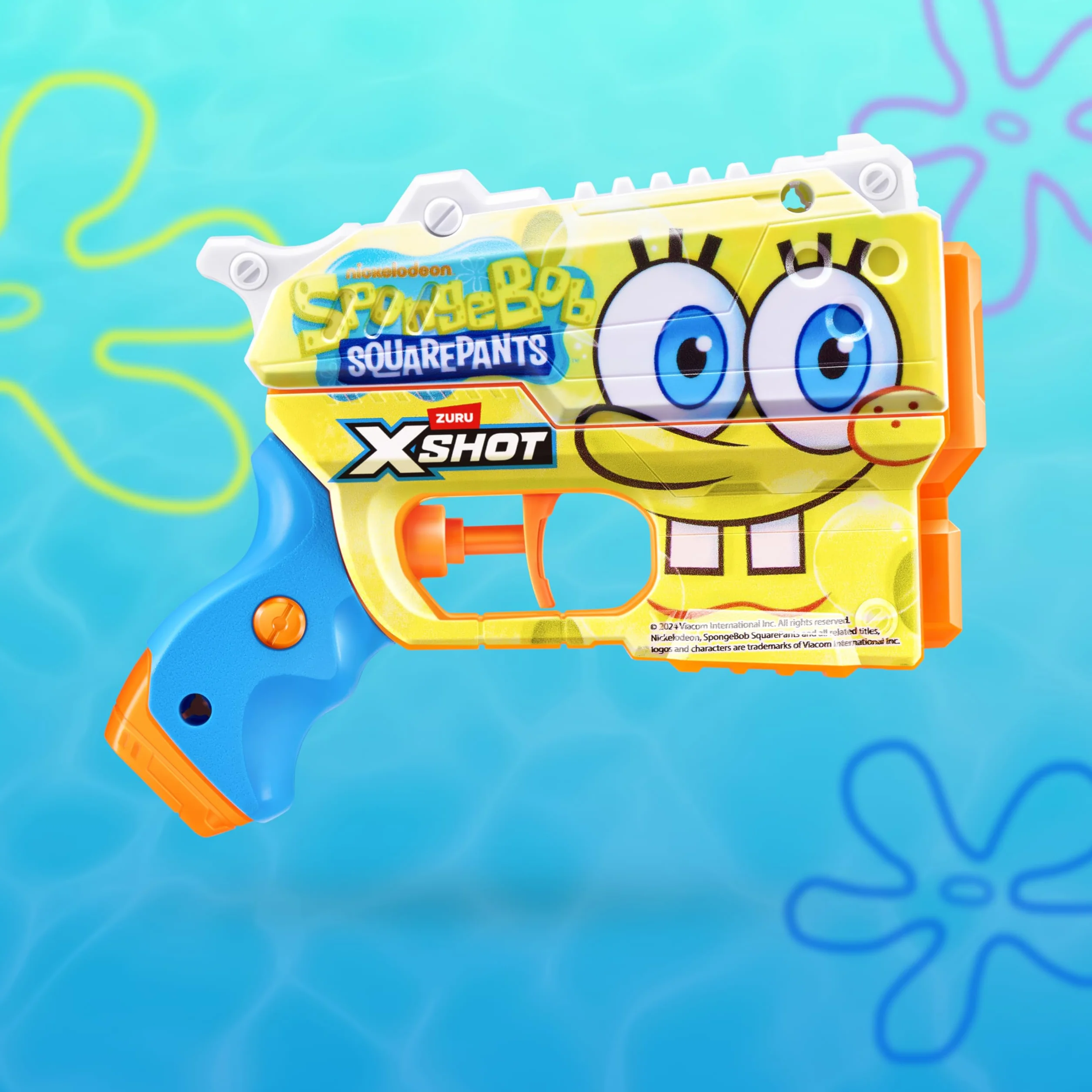ZURU XSHOT WaterBob l'Eponge Junior Fast Fill Pistolet à Eau Lot de 2 9m 150ml