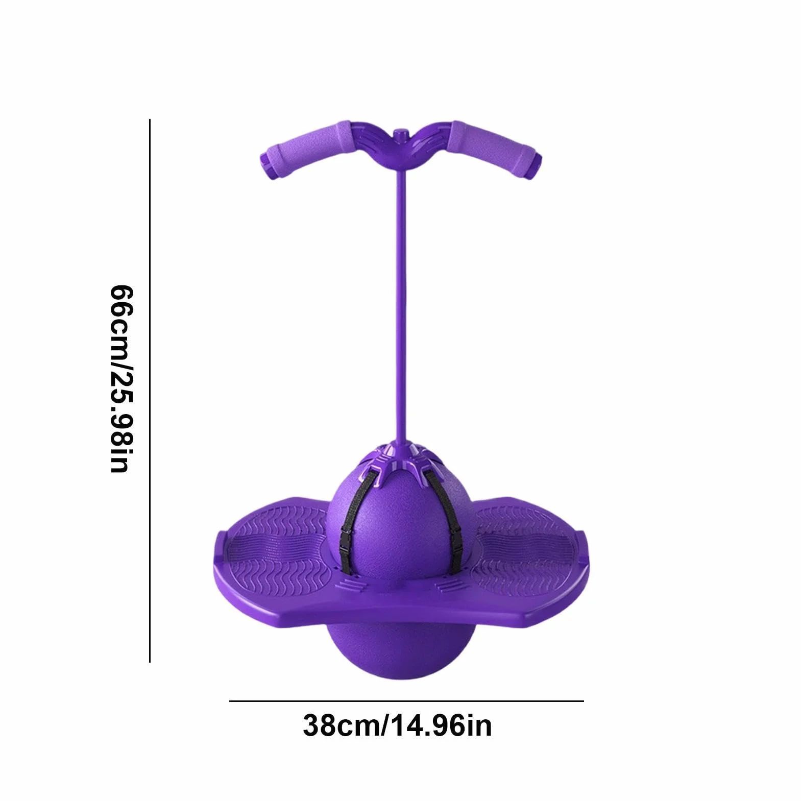 Ballon sauteur interactif silencieux avec poignée et pompe, jouet d'extérieur pour enfants