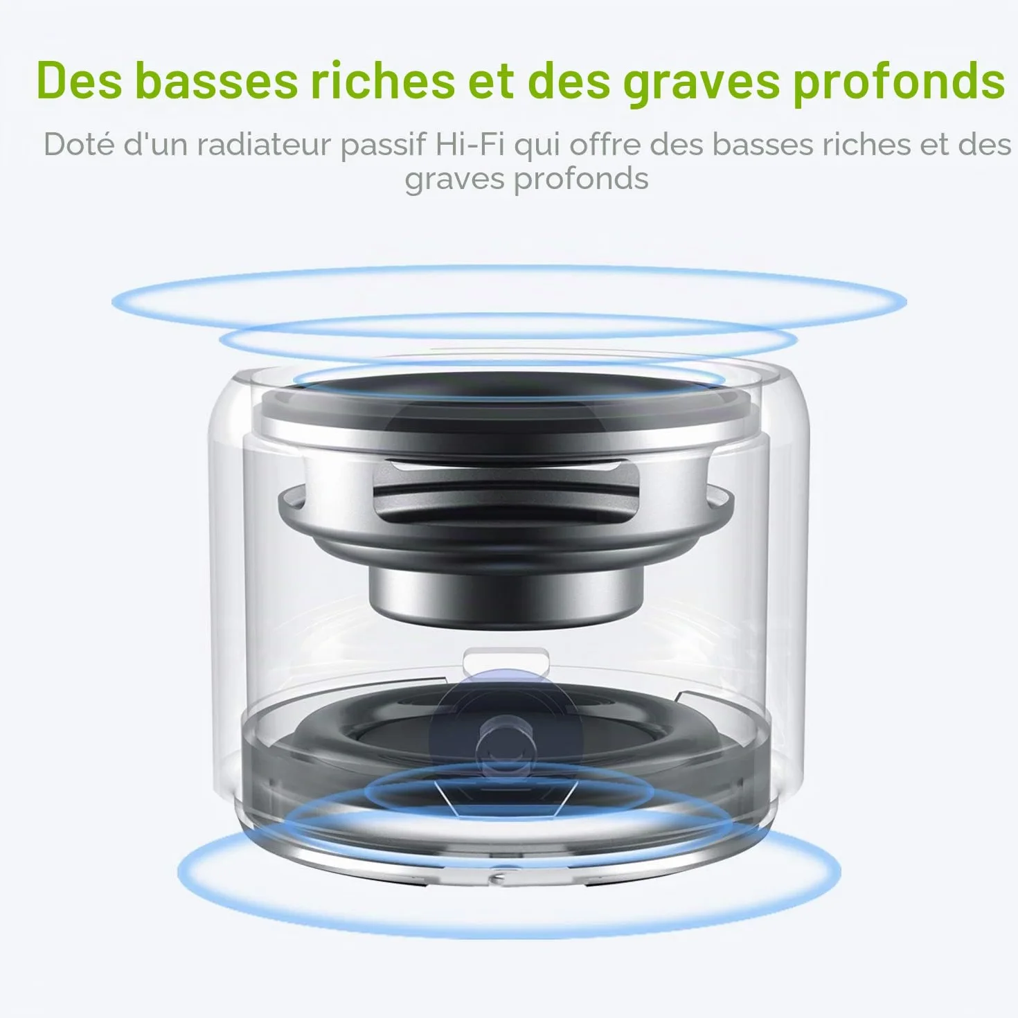 Ewa A106 Pro Mini Enceinte Bluetooth Portable Actif IP67 12hrs Autonomie Noir