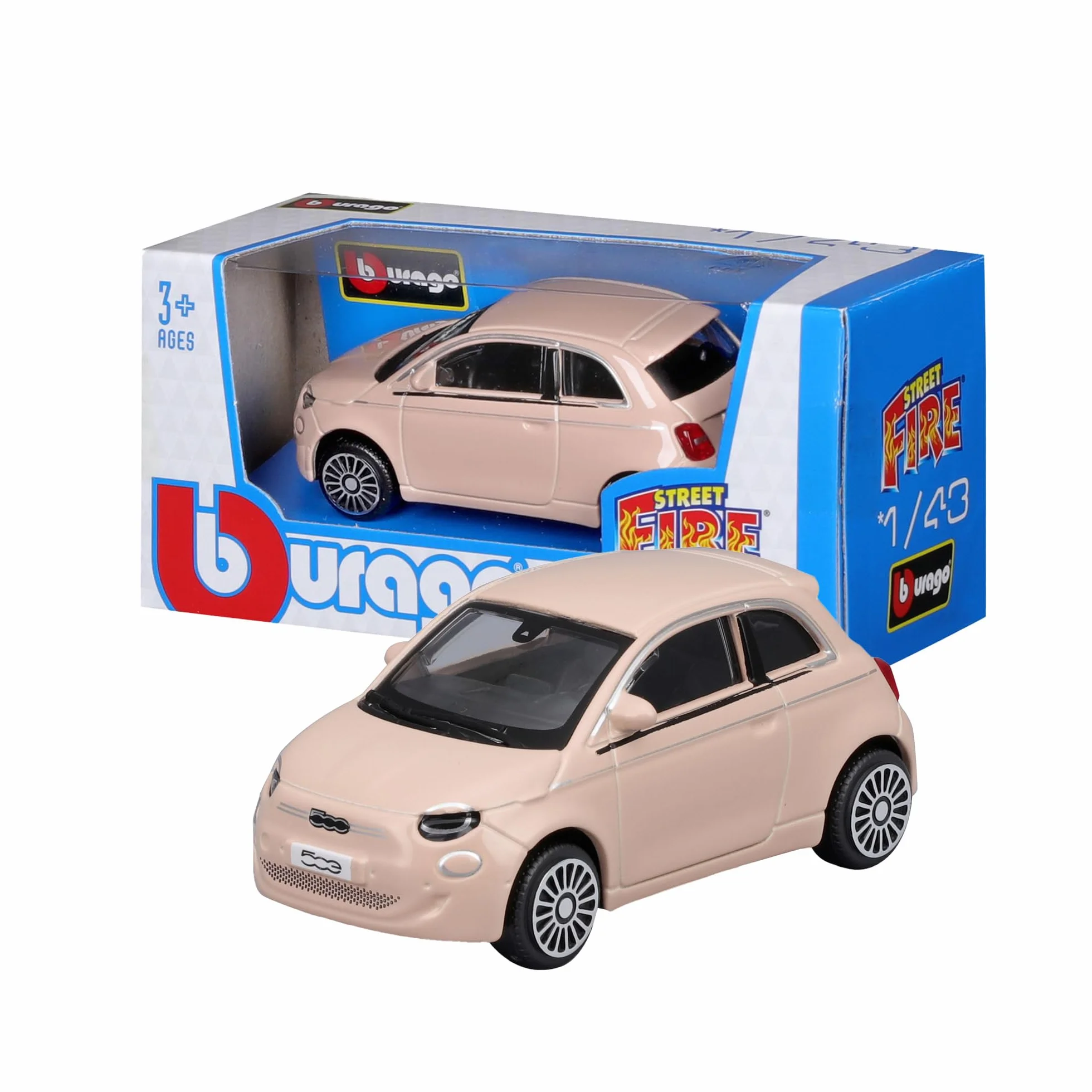 Bburago Fiat 500E Modèle réduit échelle 1:43 Licence Officielle Fiat 3+