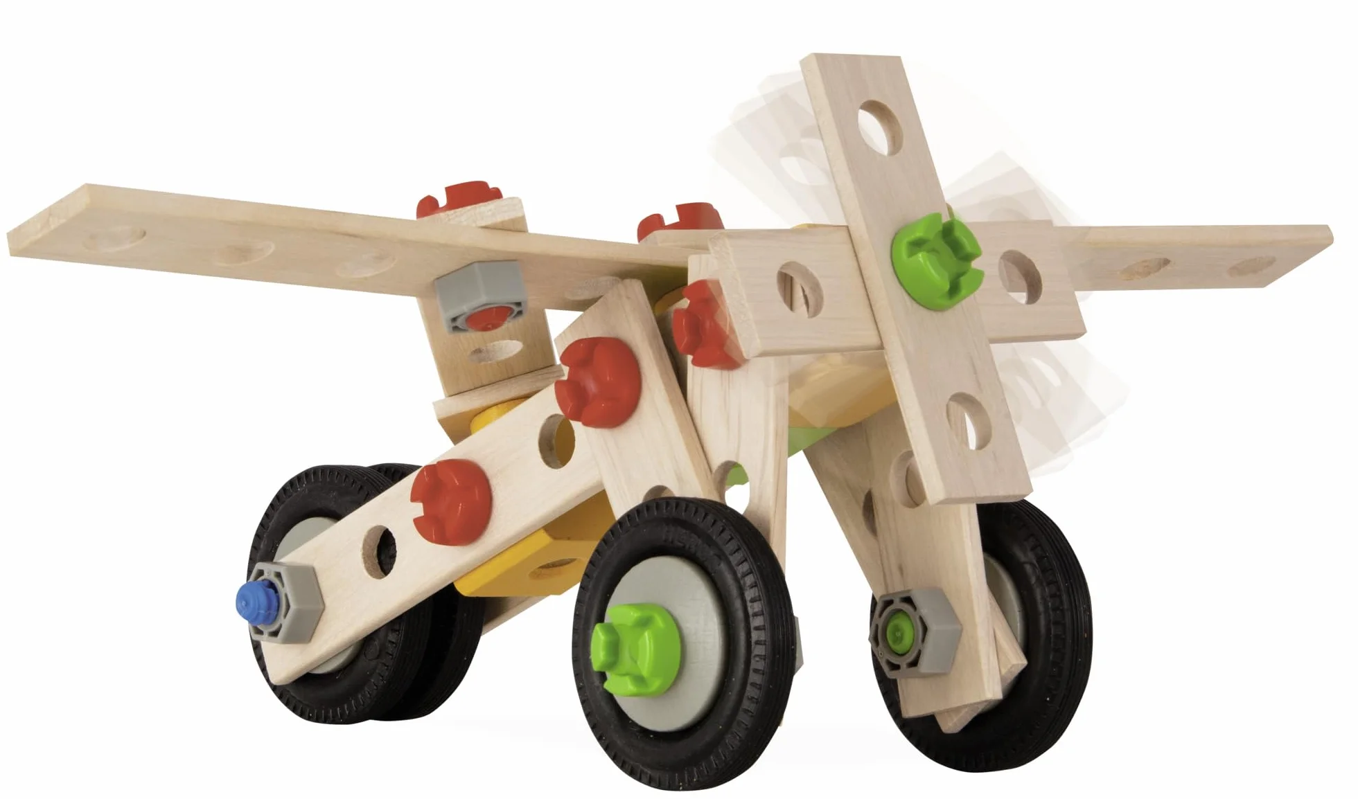 Eichhorn Maxi Grue 5 en 1 Jeu de Construction Bois 170 Pièces Bois de Hêtre FSC