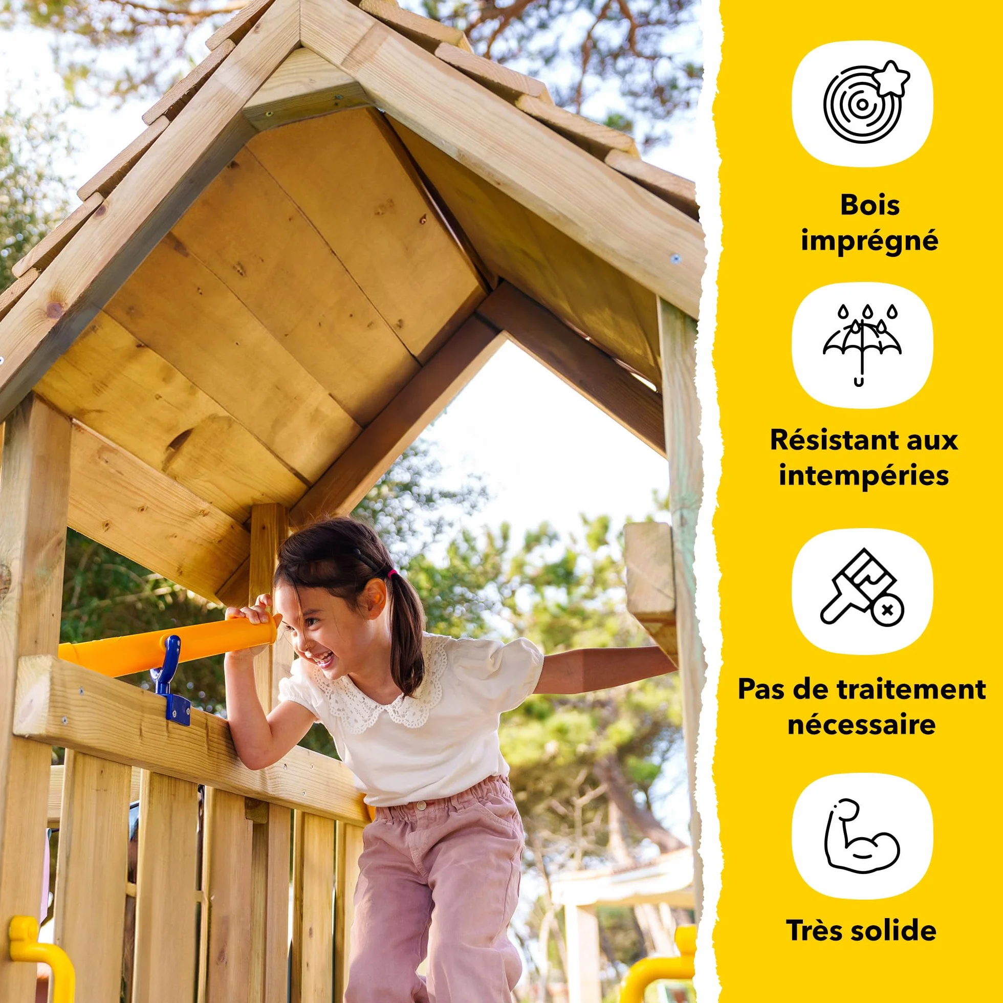 Wickey MultiFlyer Light Portique en Bois avec Balançoire et Toboggan pour Enfants Vert Pastel