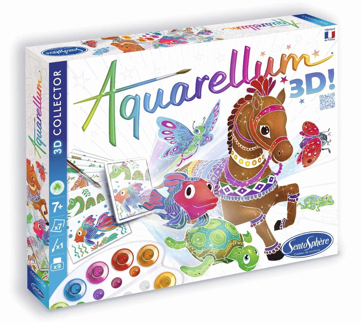 Sentosphère AQUARELLUM Live Collector Kit Peinture Aquarellable Magique 7 Ans Fabriqué France