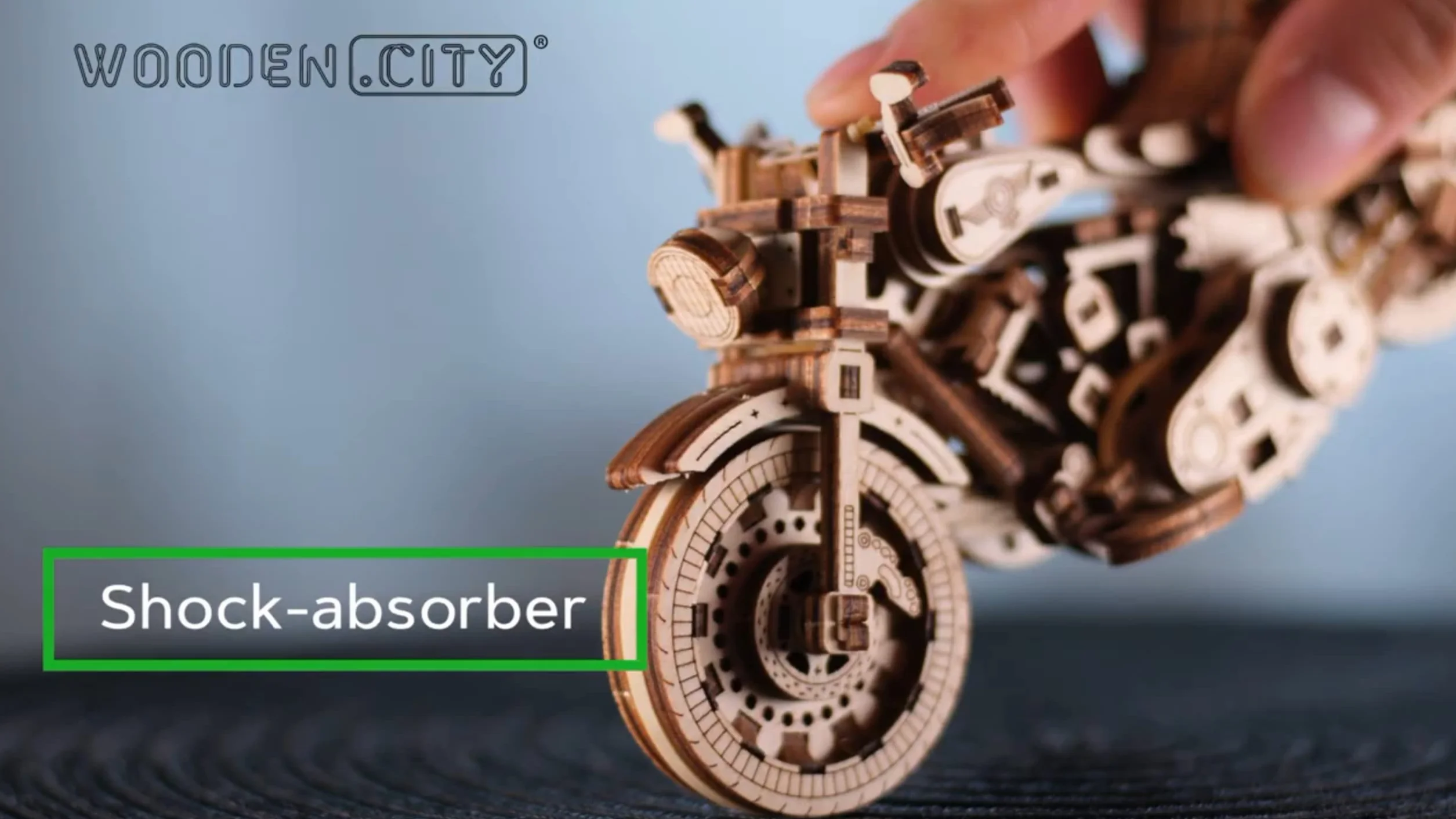 Puzzle 3D en Bois Cruiser V-Twin, Maquette Moto à Construire pour Adulte, Casse-Tête, Décoration