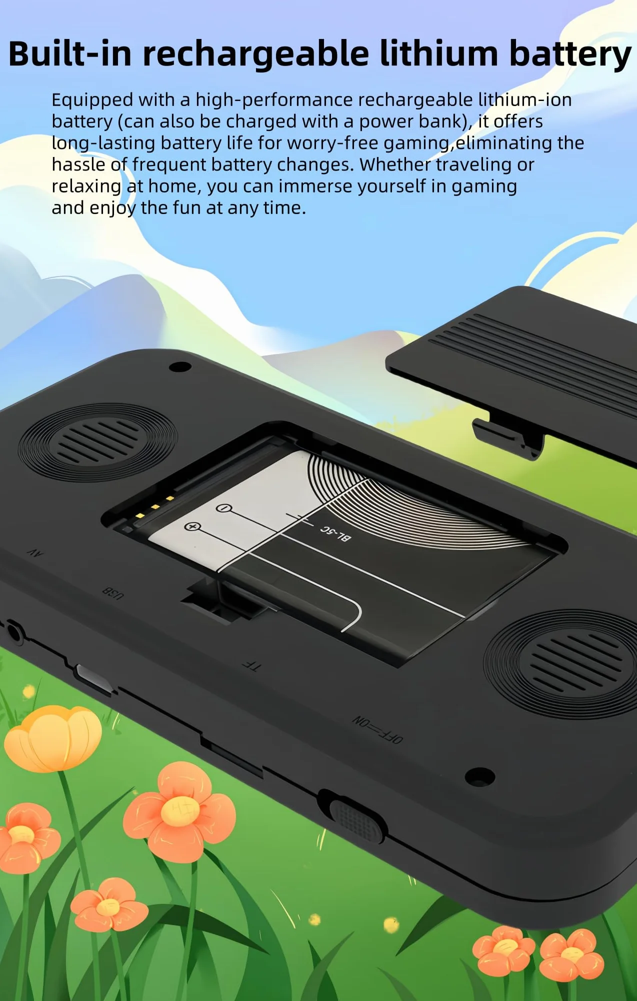 JXD 3" Mini Console de Jeux Vidéo Rétro 240 Jeux Connectable à la TV Portable Enfants