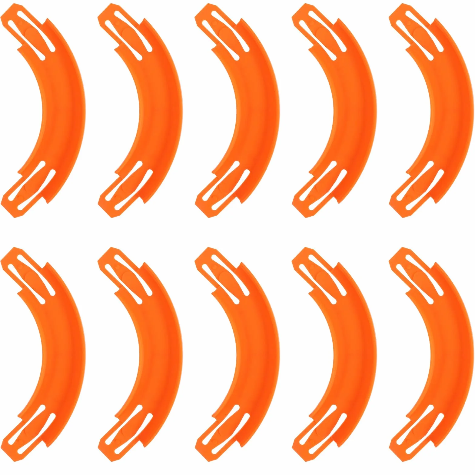 Hot Wheels Pièces de Piste Courbes 90 Degrés Kit Construction Rails Orange