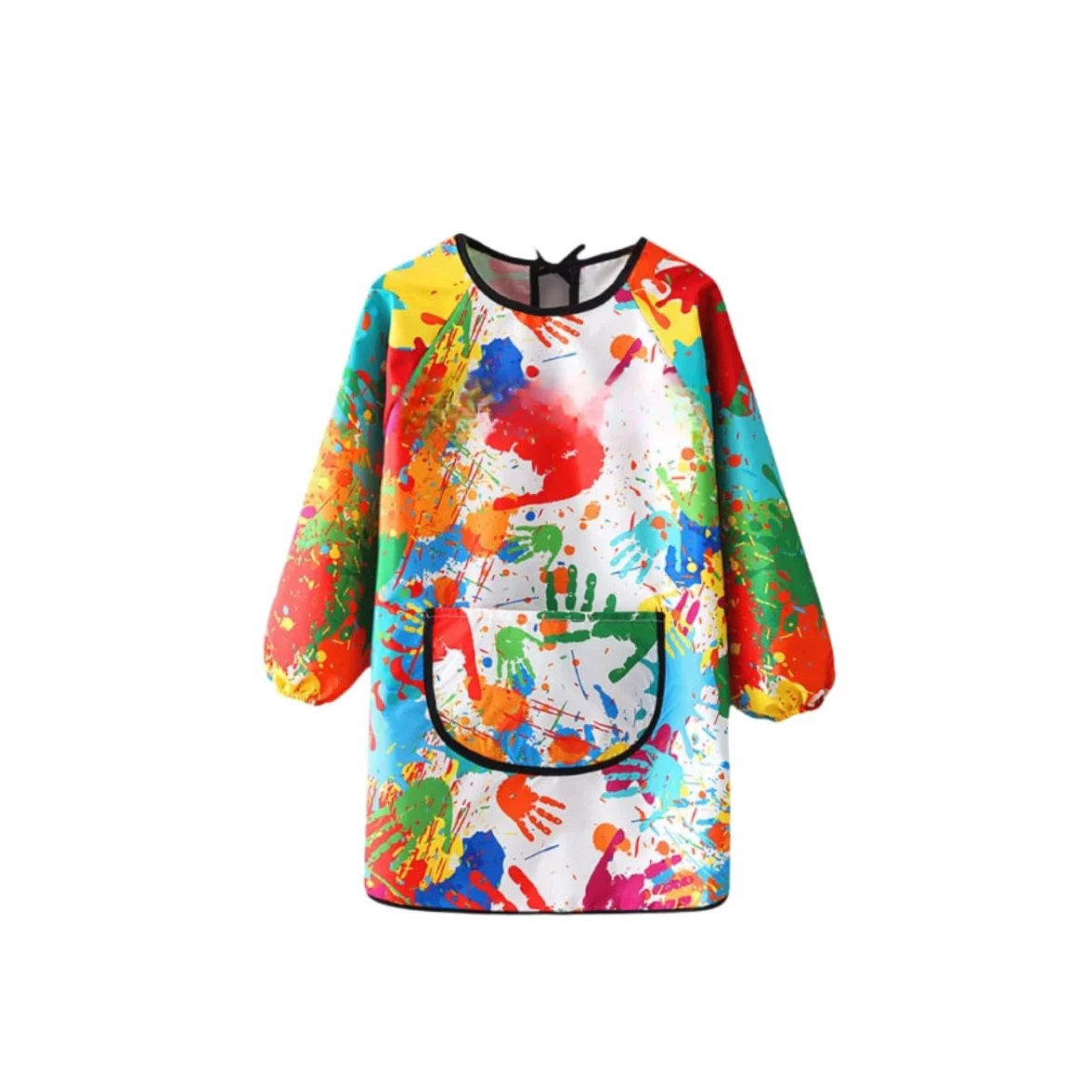 Tablier Peinture Enfant Imperméable avec Poche Manches Longues Blouse Réutilisable Ajustable 3-8 Ans Cuisiner Arts Artisanat Garçon
