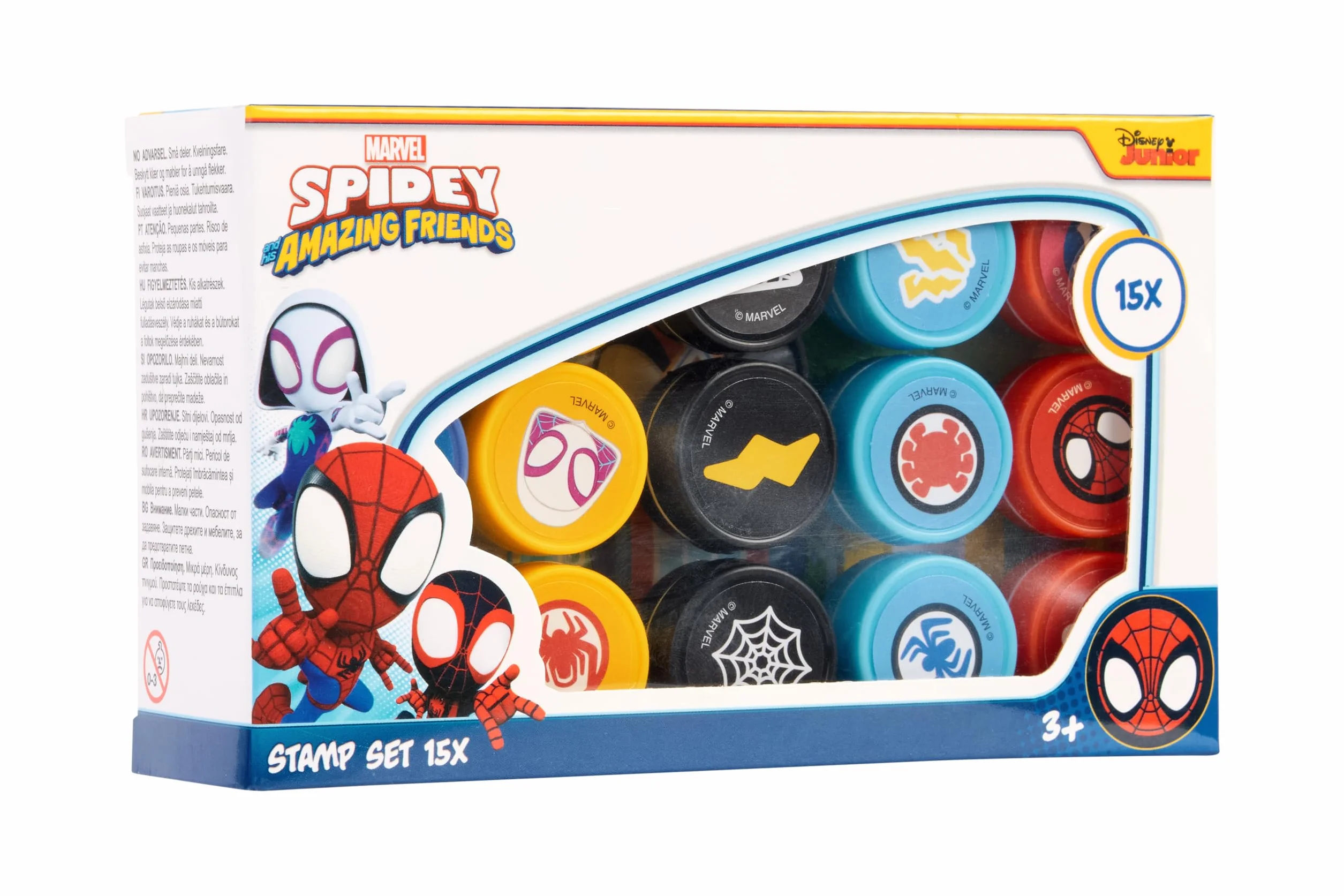 Marvel Spidey et ses super amis Lot de 15 tampons Kit de bricolage pour enfants à partir de 3 ans
