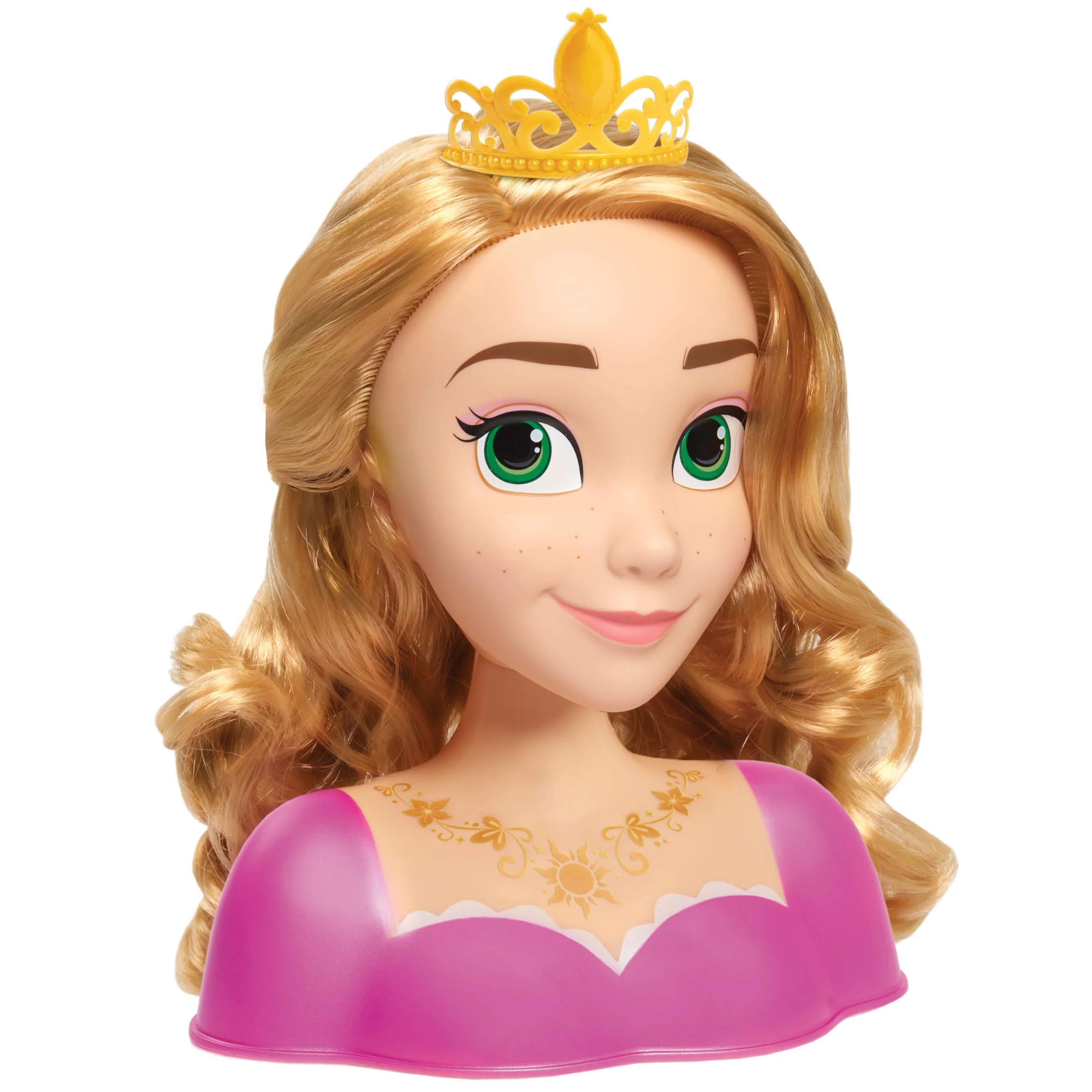 Tête à coiffer Raiponce Princesses Disney, Chevelure Blonde, Coffret de 10 Accessoires, Jouets pour Enfants de 3 Ans et Plus