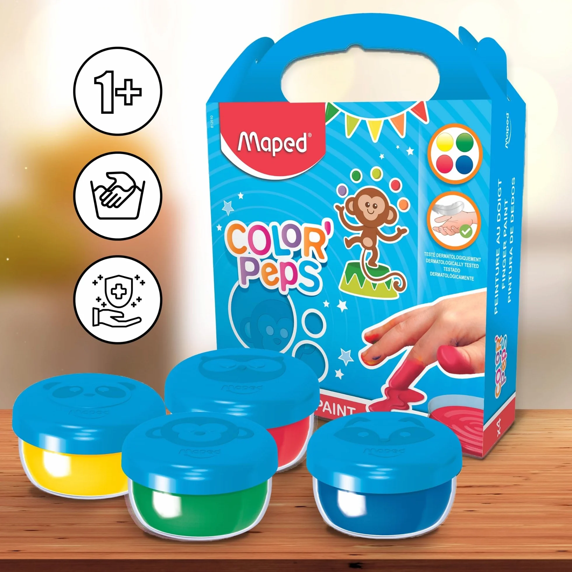 MAPED COLOR'PEPS ma première peinture à doigts étui de 4 pots