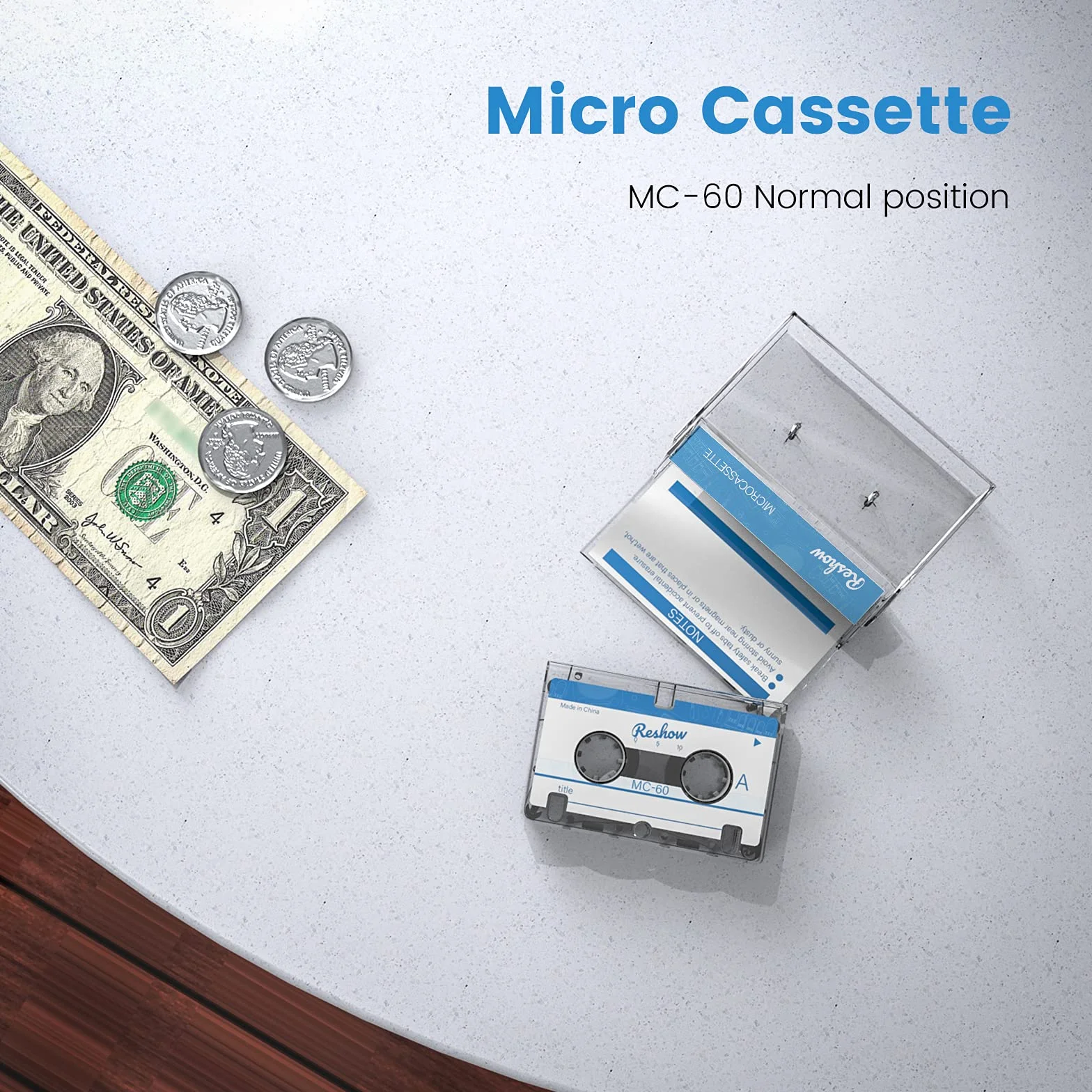 Reshow Lot de 3 Bandes microcassettes Vierges MC-60 Minutes pour Enregistrement