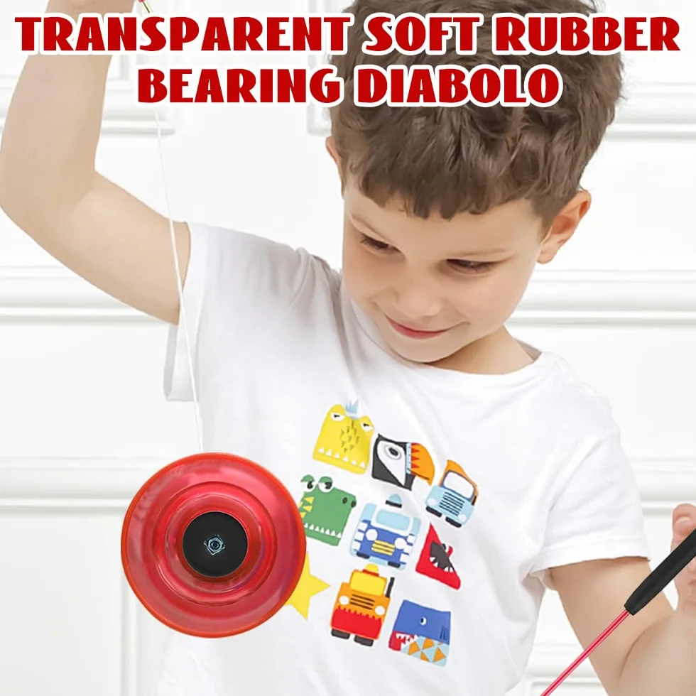 Diabolo LED Roulement À Billes 4,5 MM Jouet Jonglage Enfants Adultes