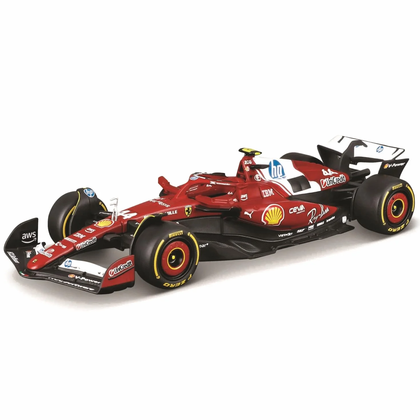 Bburago Ferrari SF-25 F1 2025 #44 Hamilton miniature Formule 1 licence officielle