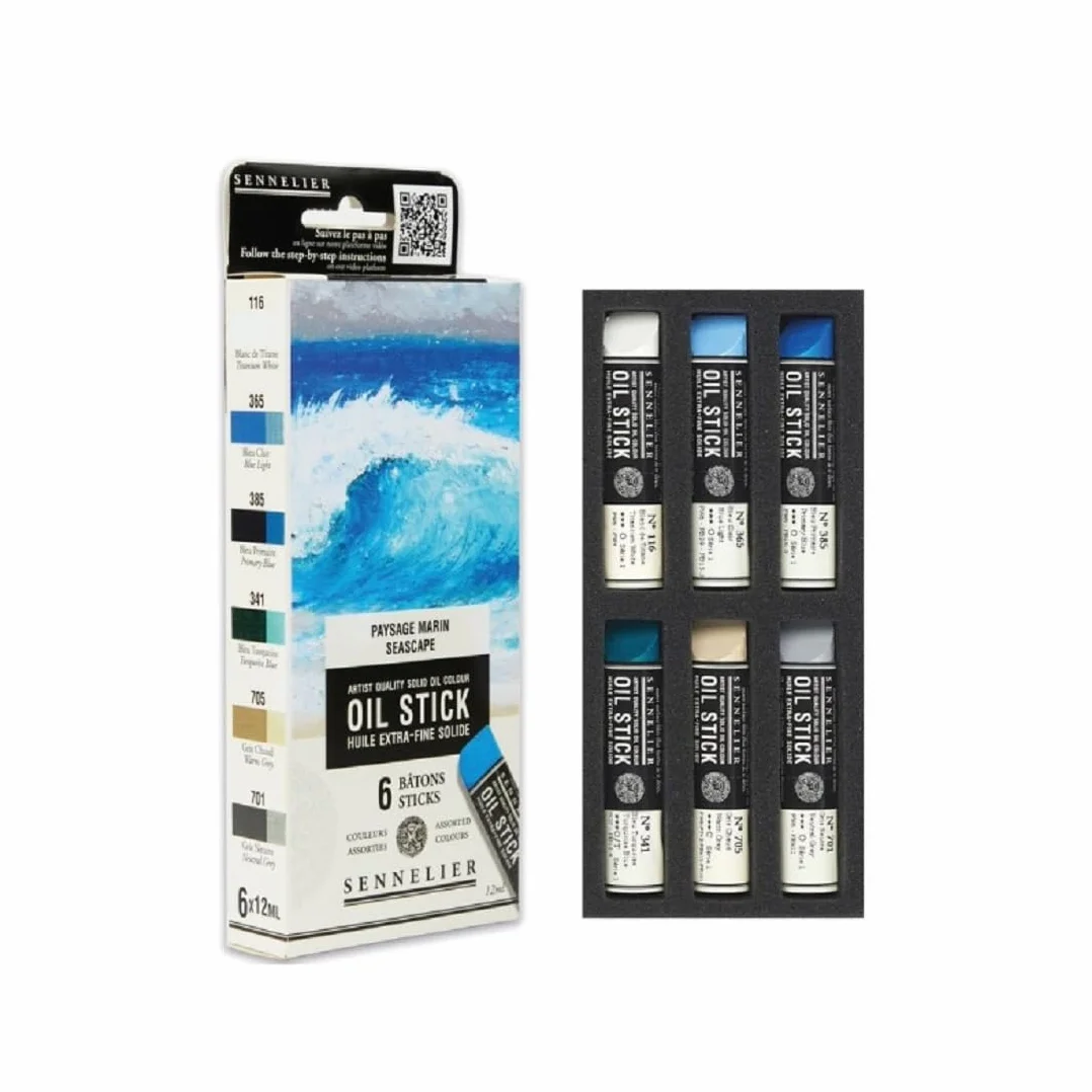 Sennelier Oil Sticks 12 Mini pcs Paysage et estompe
