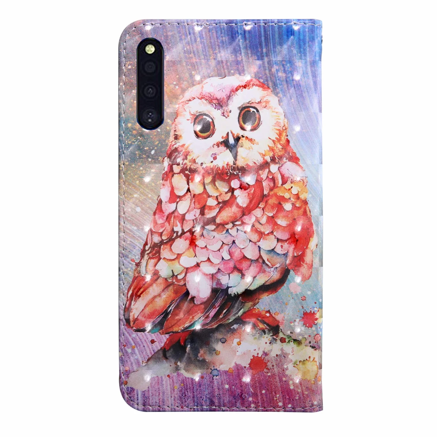 Coque Samsung Galaxy A41 Cuir PU Portefeuille Aimant Rabat Housse Protection Hibou