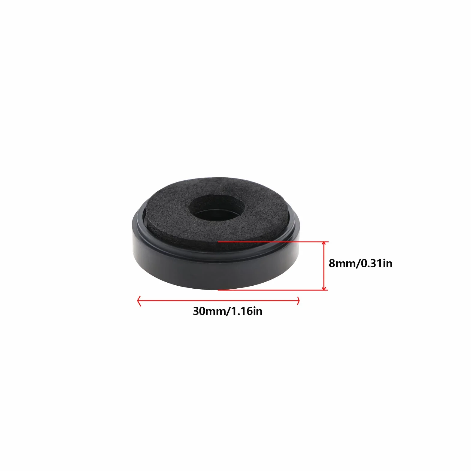 Coussinets d'Amplificateur Pieds Tapis de Sol Audio Protecteur de Sol de Haut-Parleur Absorbeur de Vibrations Noir 10 Pièces