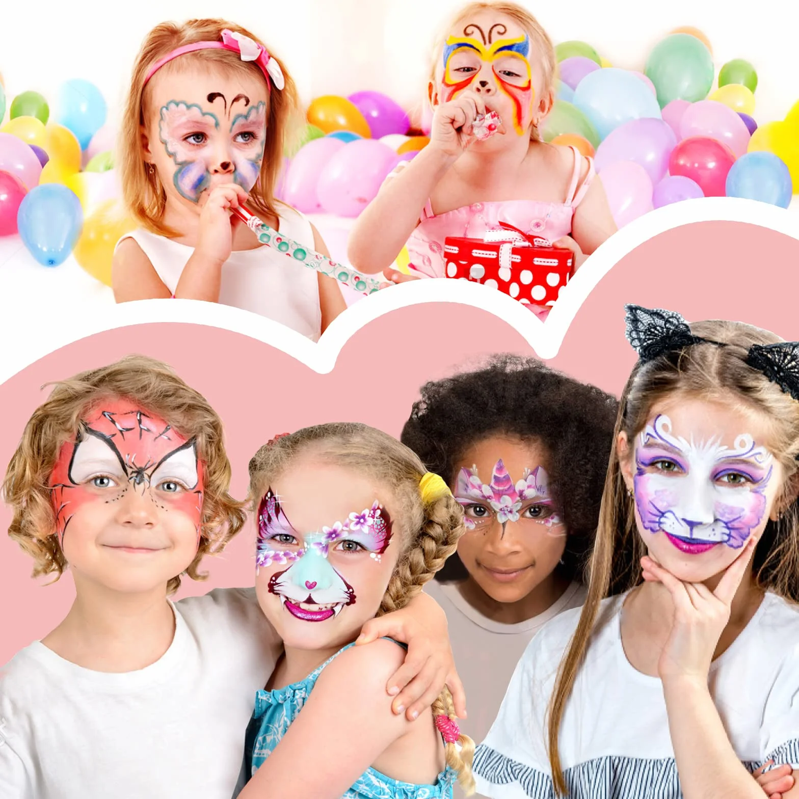 Beesjuy 12 Couleurs Crayon Maquillage Enfant Non-Toxique Lavable Peinture Visage Carnaval Halloween