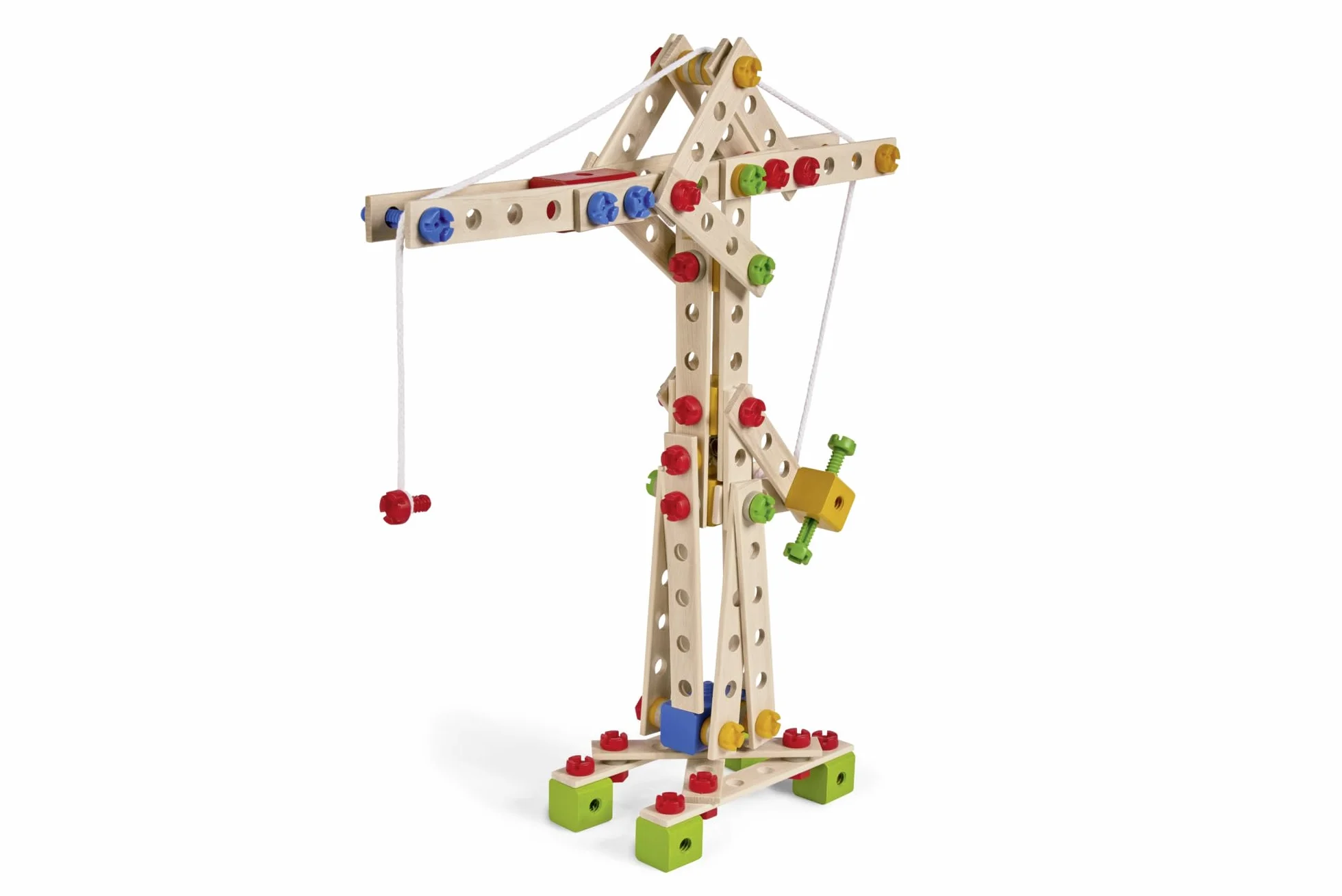 Eichhorn Maxi Grue 5 en 1 Jeu de Construction Bois 170 Pièces Bois de Hêtre FSC