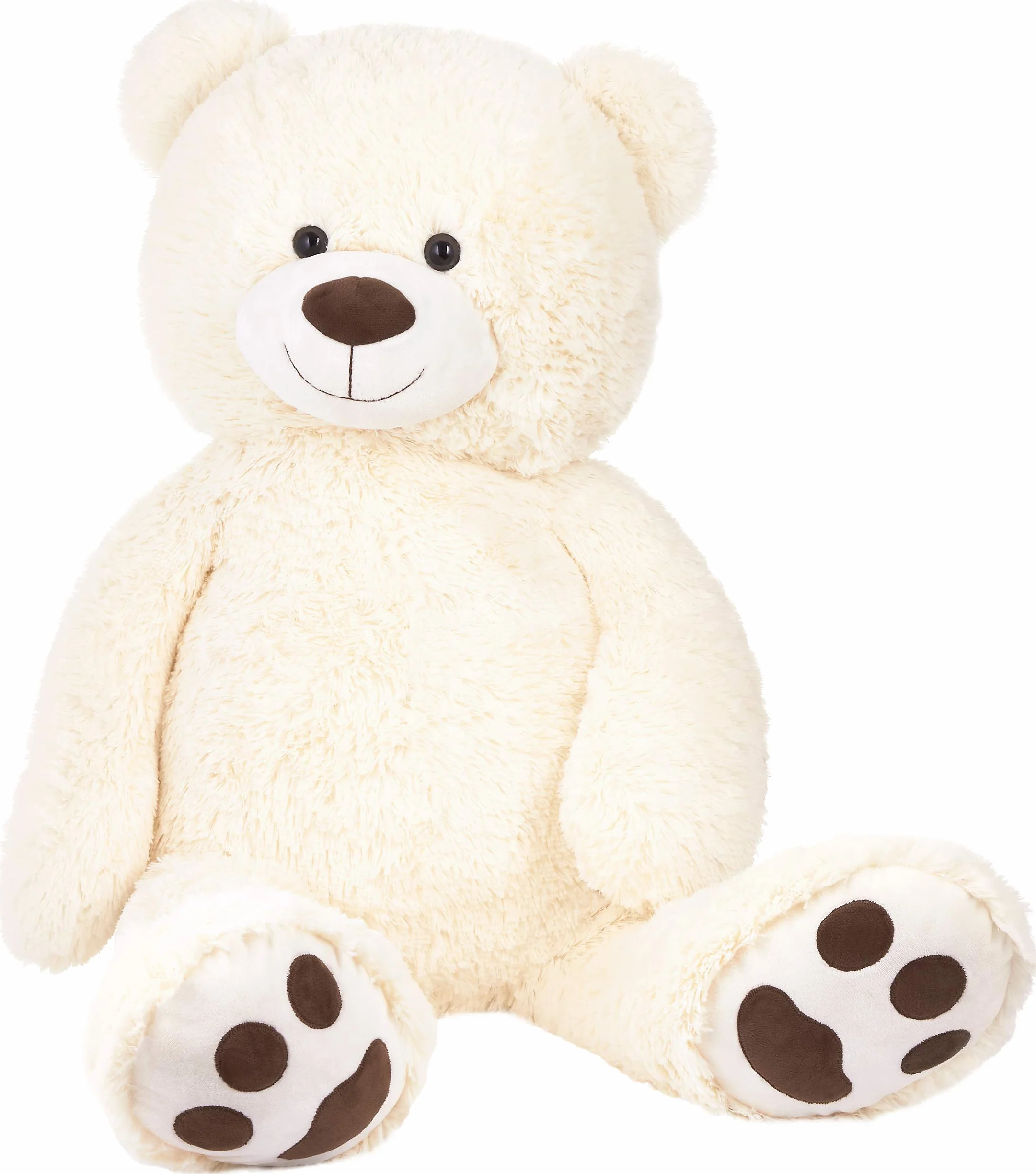 BRUBAKER Peluche géante XXL Ours Nounours 100 cm Blanc