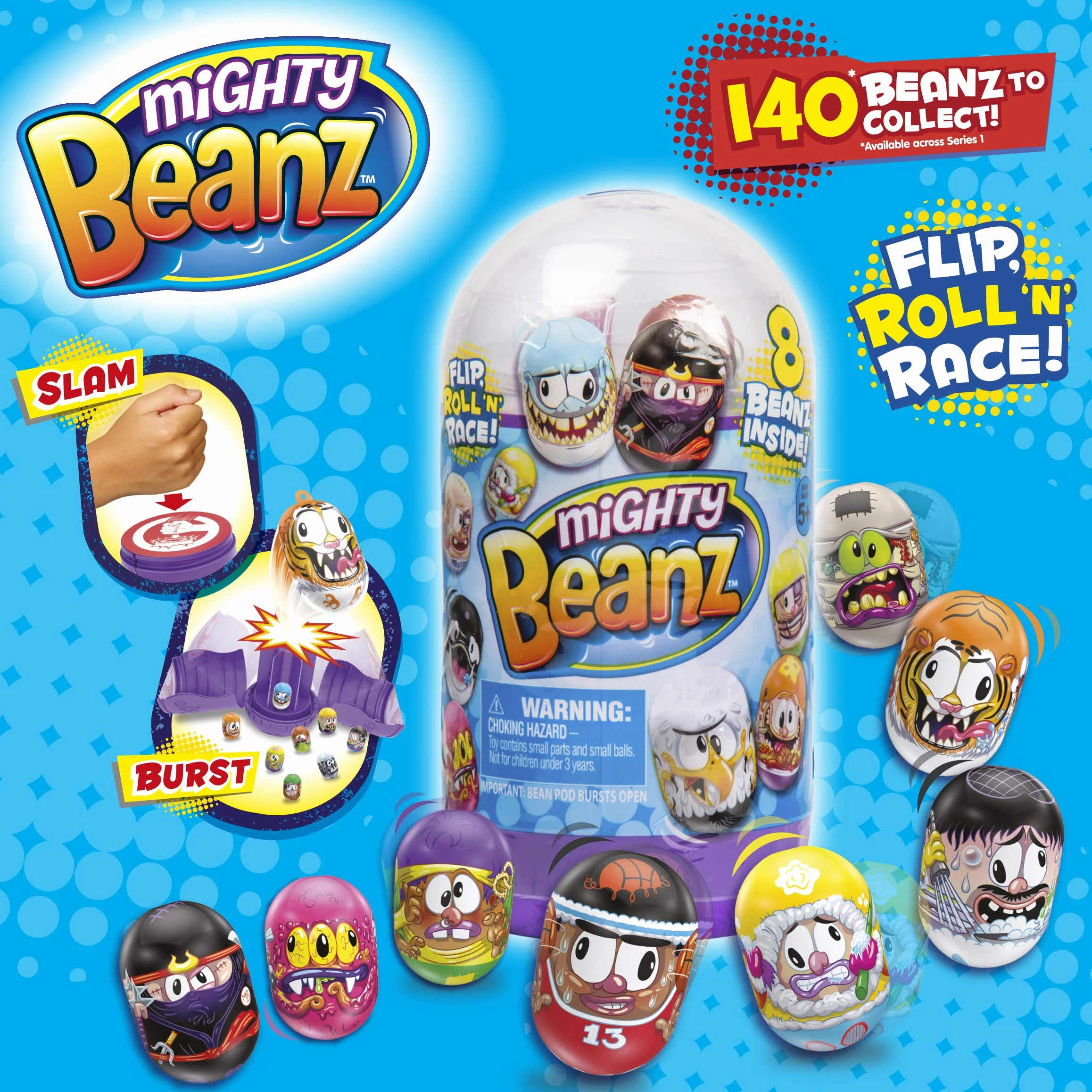 Oonies Mighty Beanz Slam Pack seria 1 Multi