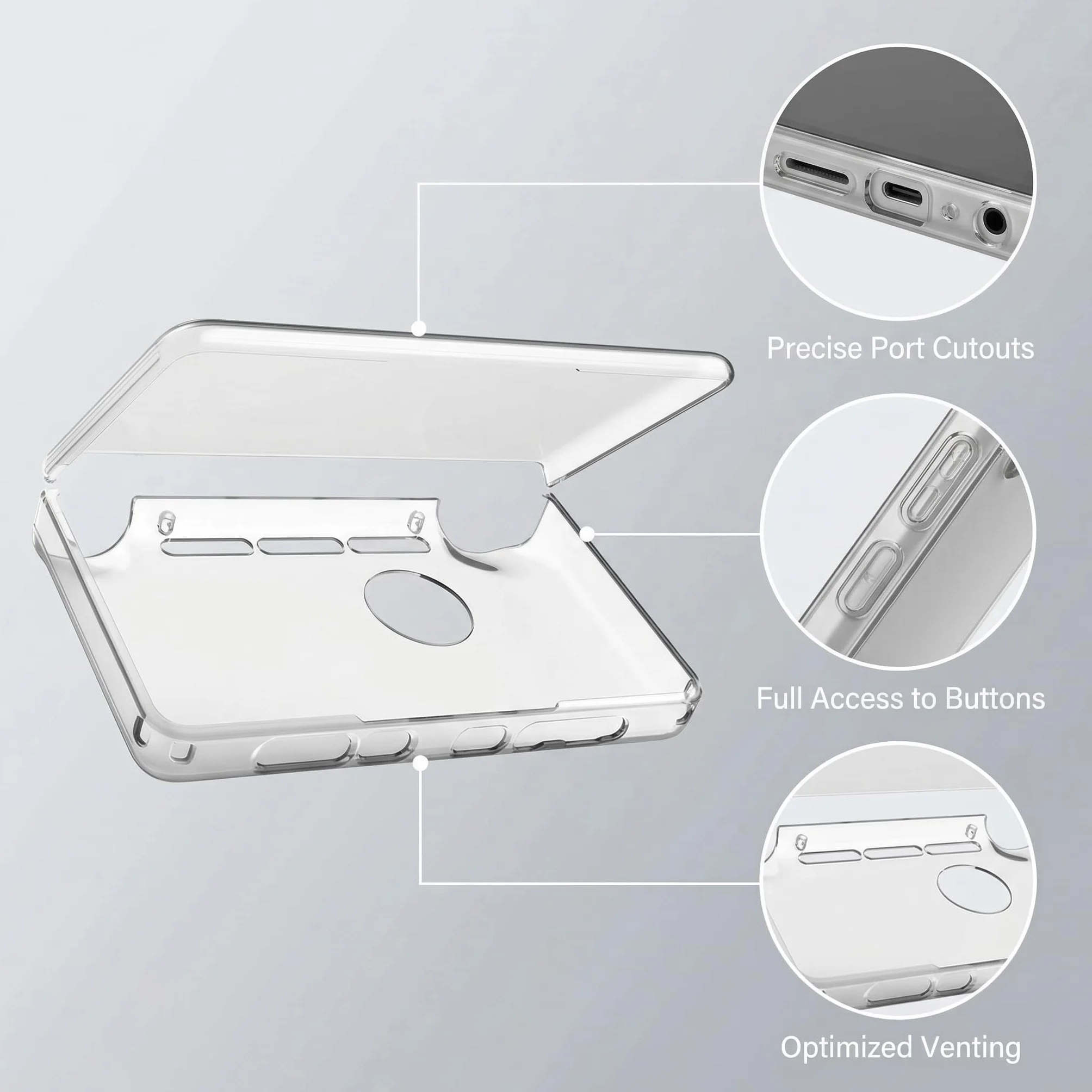 Coque de protection transparente en TPU pour AYN-THOR Dual Screen Flip Game Console