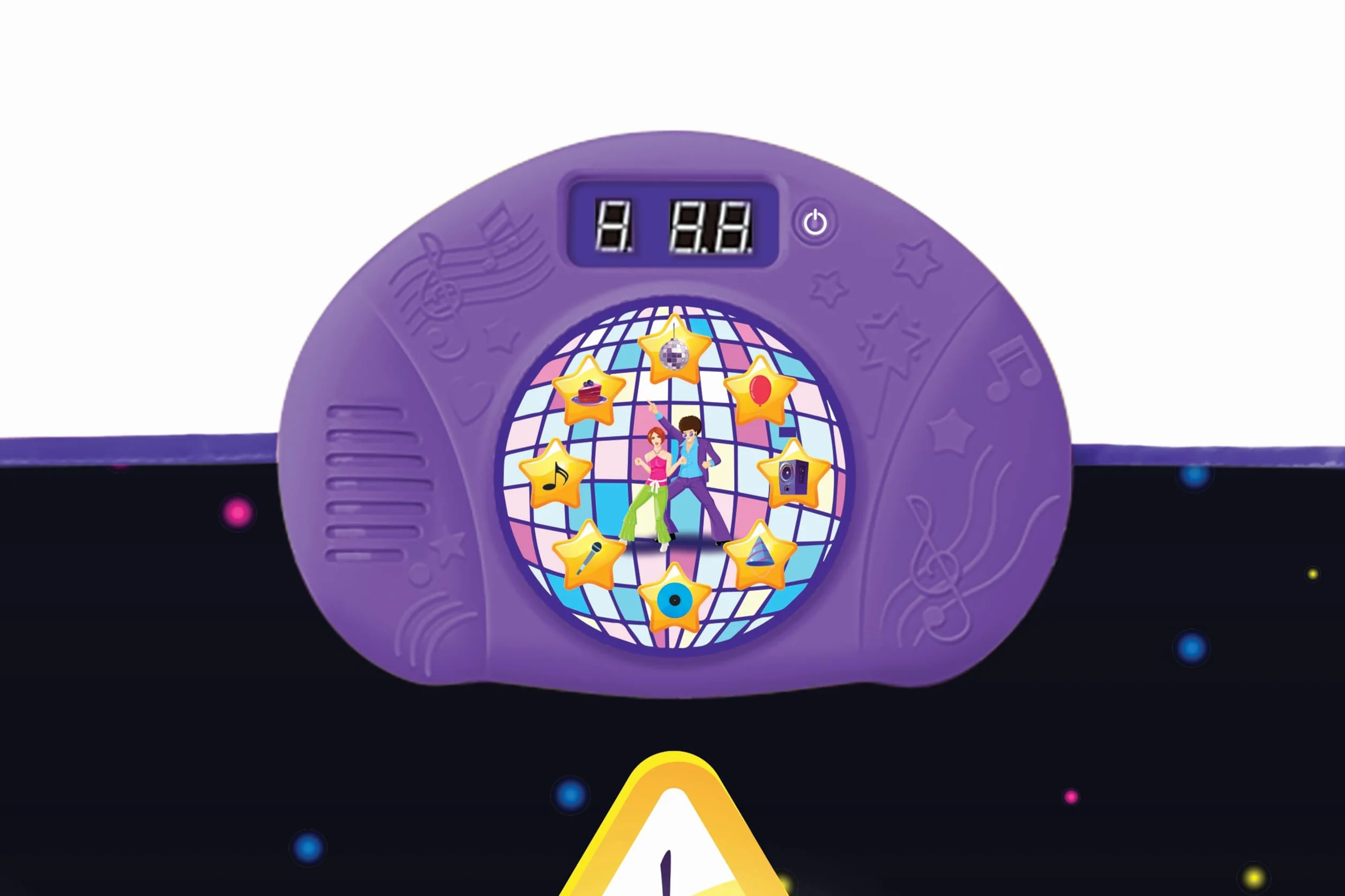 Lexibook DM10 Tapis de Danse électronique Touches Lumineuses Enceinte intégrée Violet Jaune