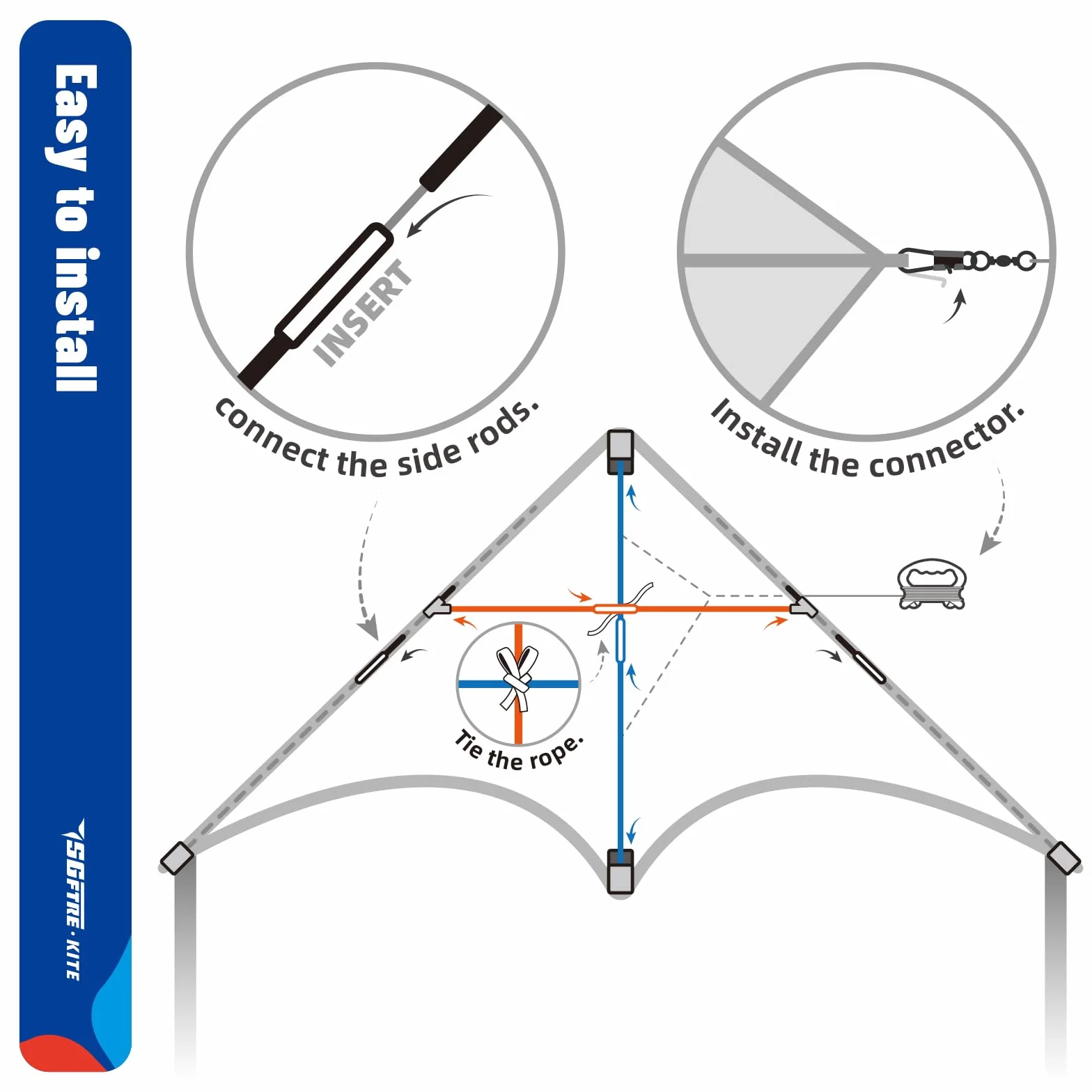Lot de 3 cerfs-volants Delta pour enfants et adultes, faciles à voler, parfait pour parc et plage
