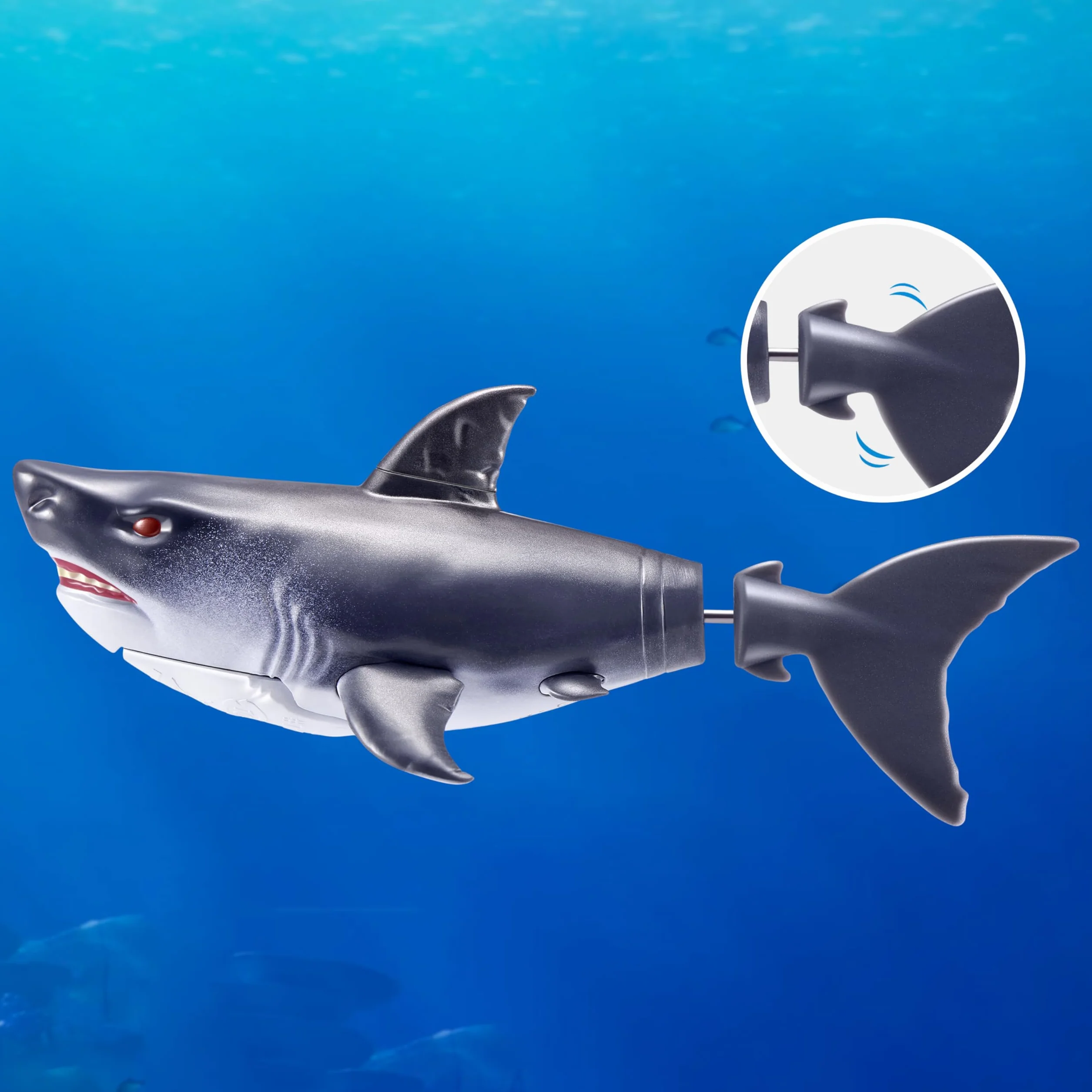 ZURU Robo Alive Requin Activé par l'eau Gris Lot de 2 Jouet de Bain Robotique Réaliste