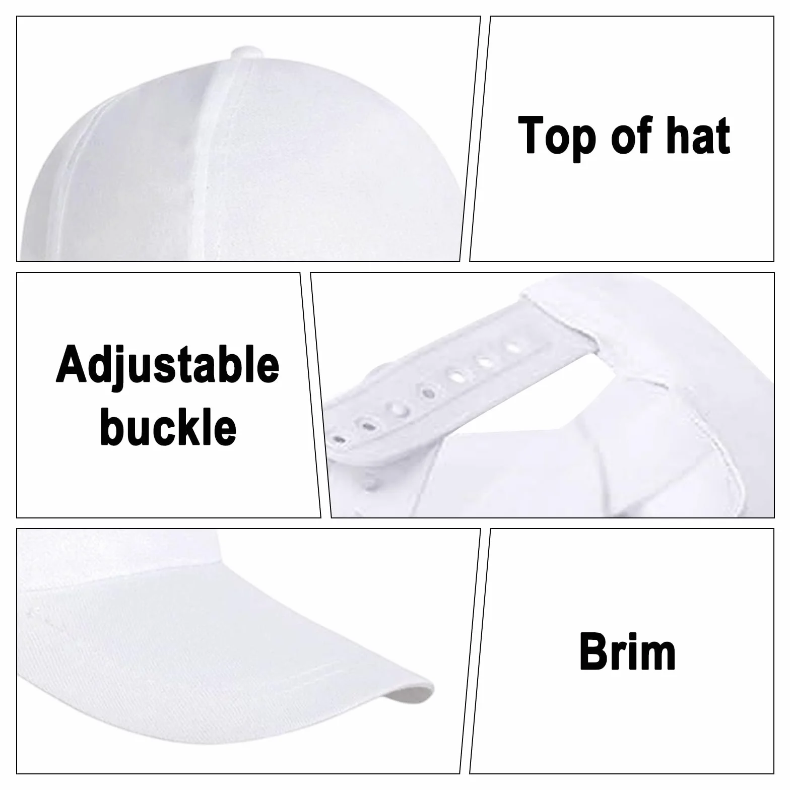 Lot de 10 Casquettes Enfant à Peindre DIY, Casquette Baseball Blanche pour Enfants Garçons Filles