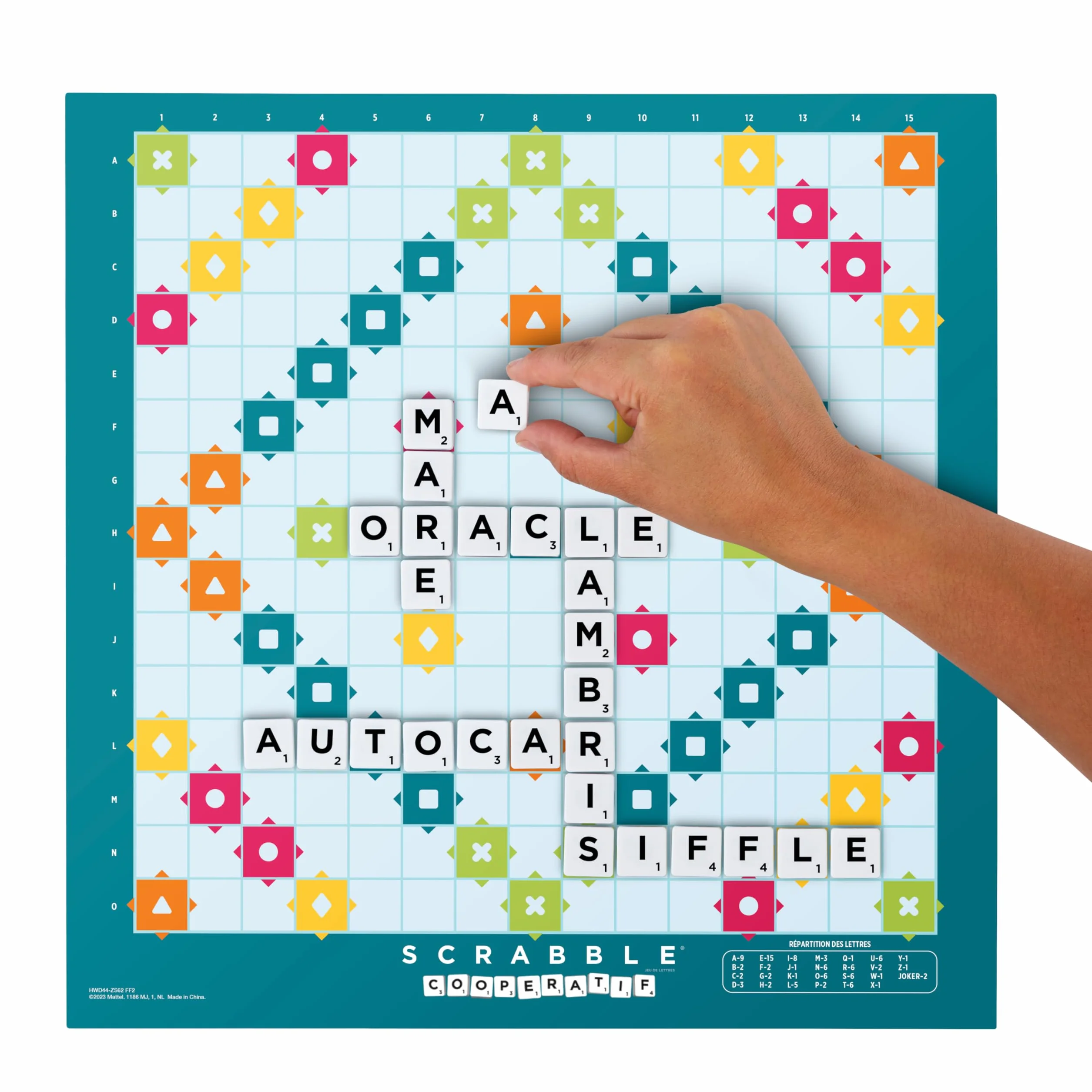 Mattel Games Scrabble Jeu De Société Familial 2 Modes De Jeu 50 Cartes Objectif HWD44