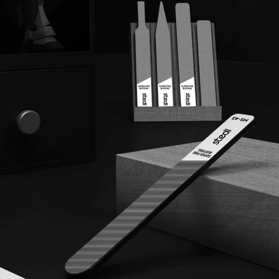 STEDI Lot de 4 outils de polissage pour modélisme - Limes de précision grain 10000 - Outils de meulage miroir pour modèles Gundam en plastique, bois, résine
