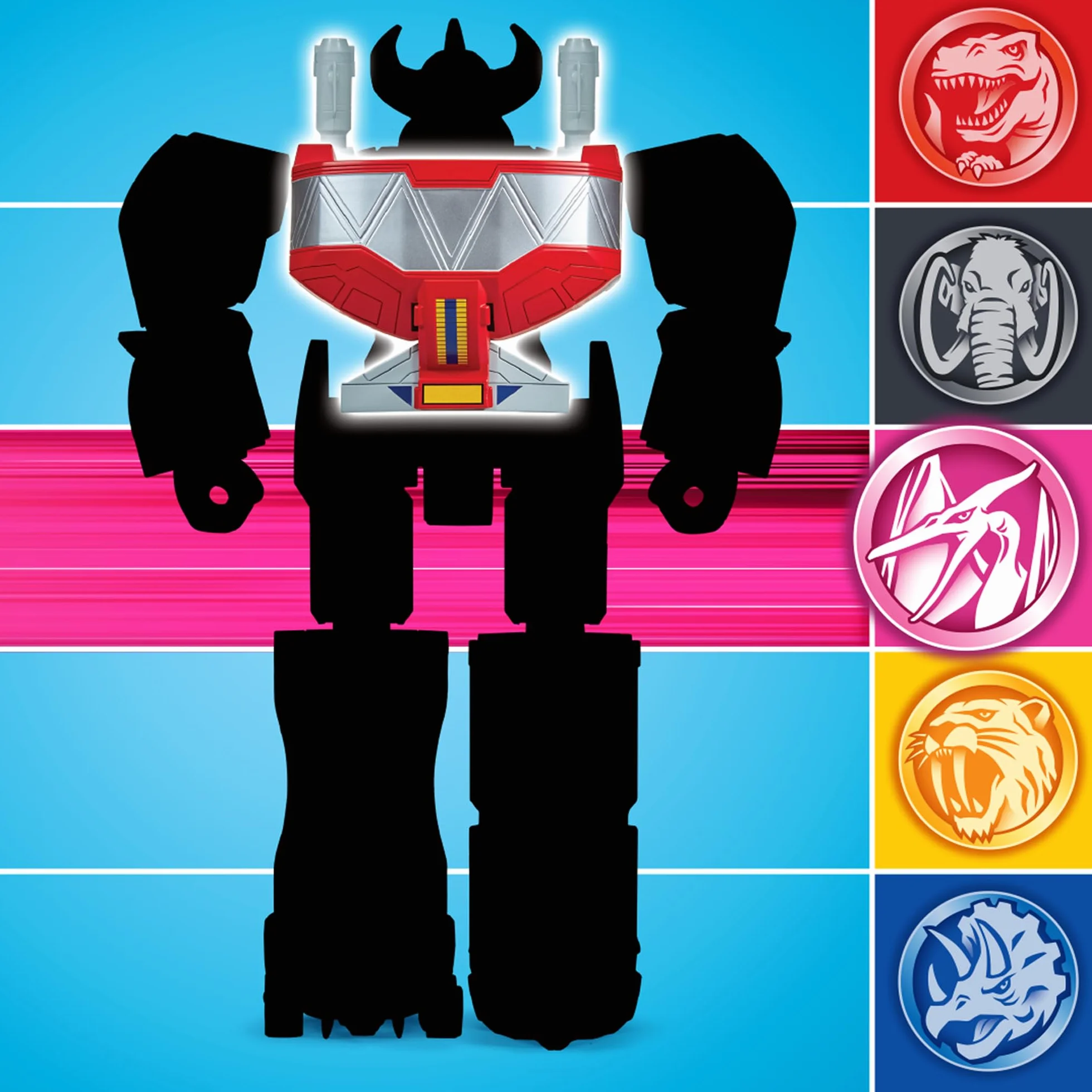 Power Rangers Collection Megazord Pterodactyl Dinozord Figurine Articulée Combinable 20 cm Gris